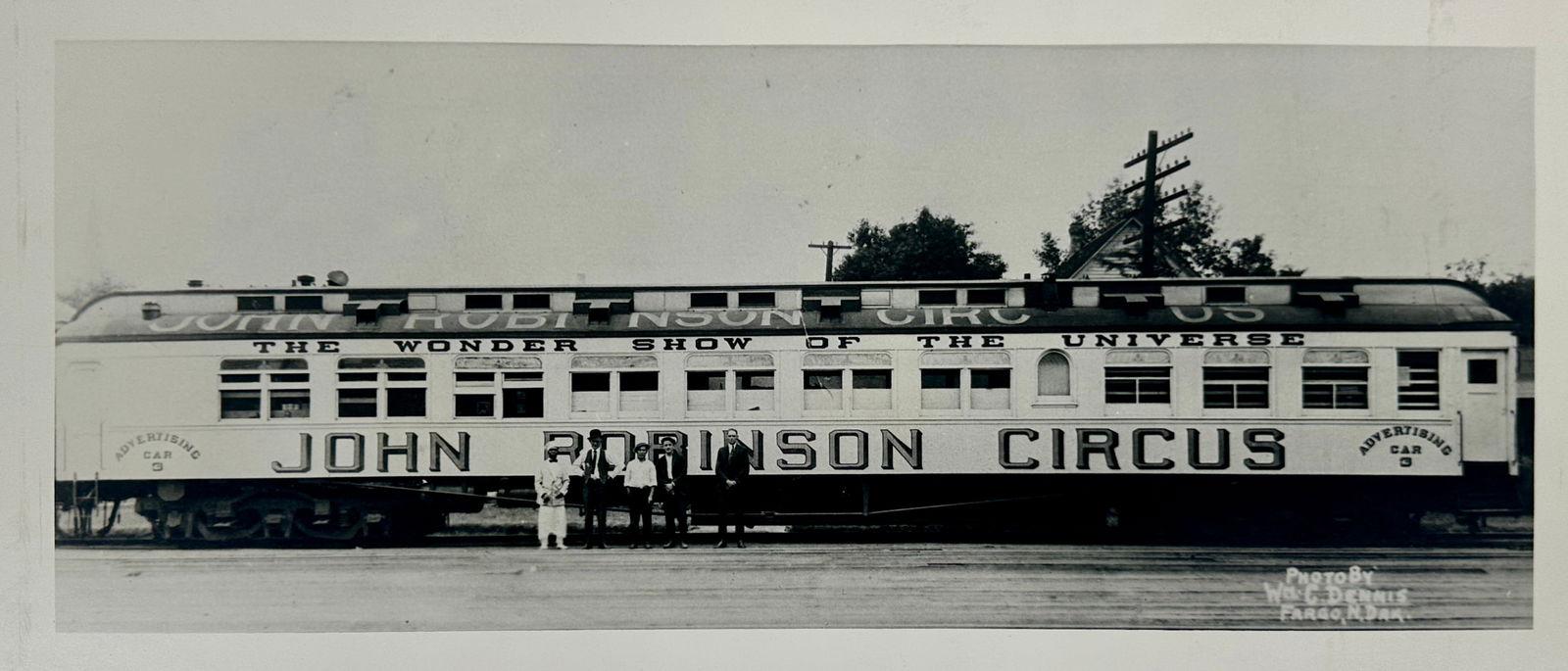 JOHN ROBINSON'S CIRCUS ADVERTISING CAR PHOTOGRAPH (1 of 2)