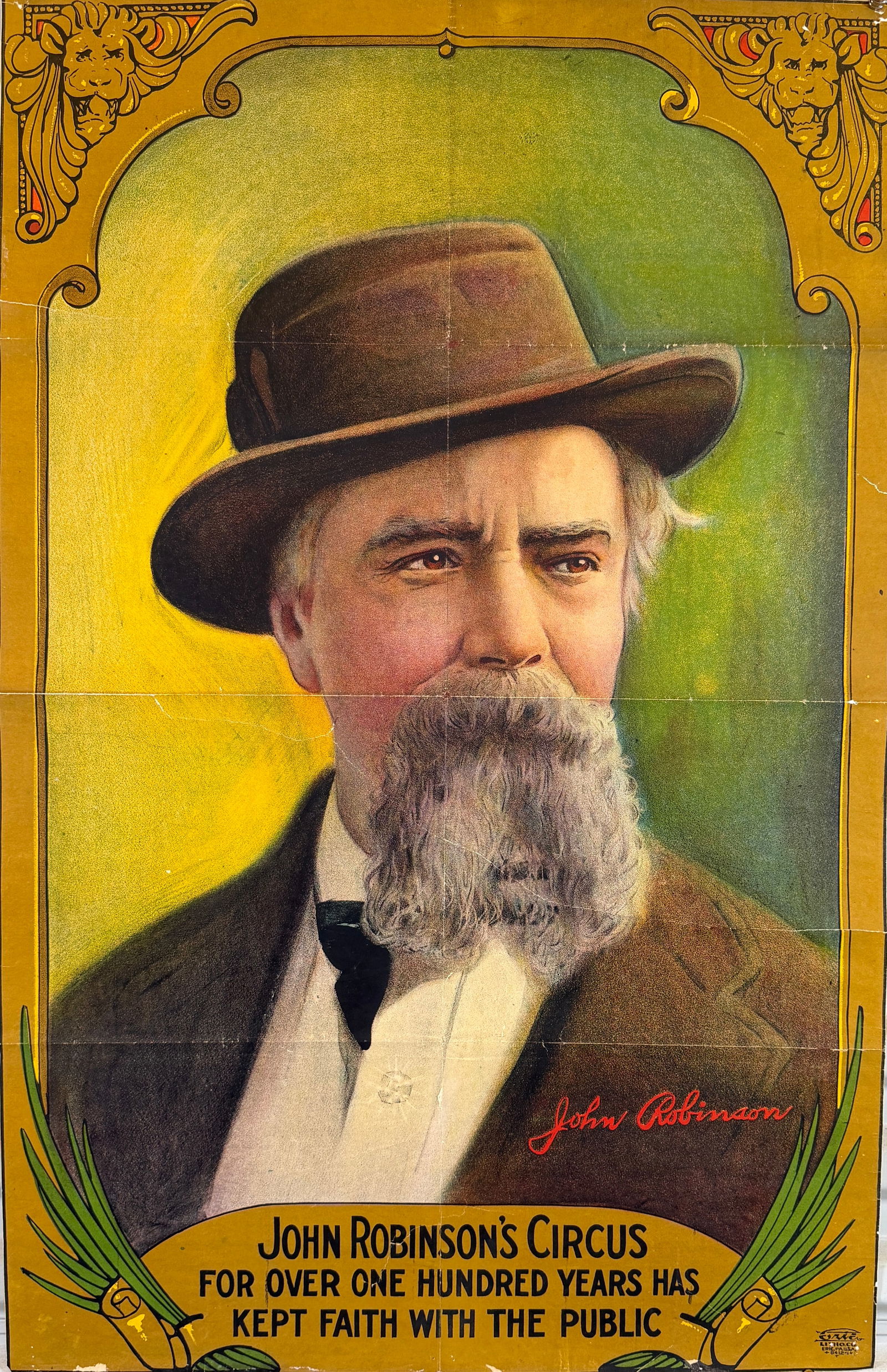 JOHN ROBINSON'S CIRCUS POSTER (1 of 1)