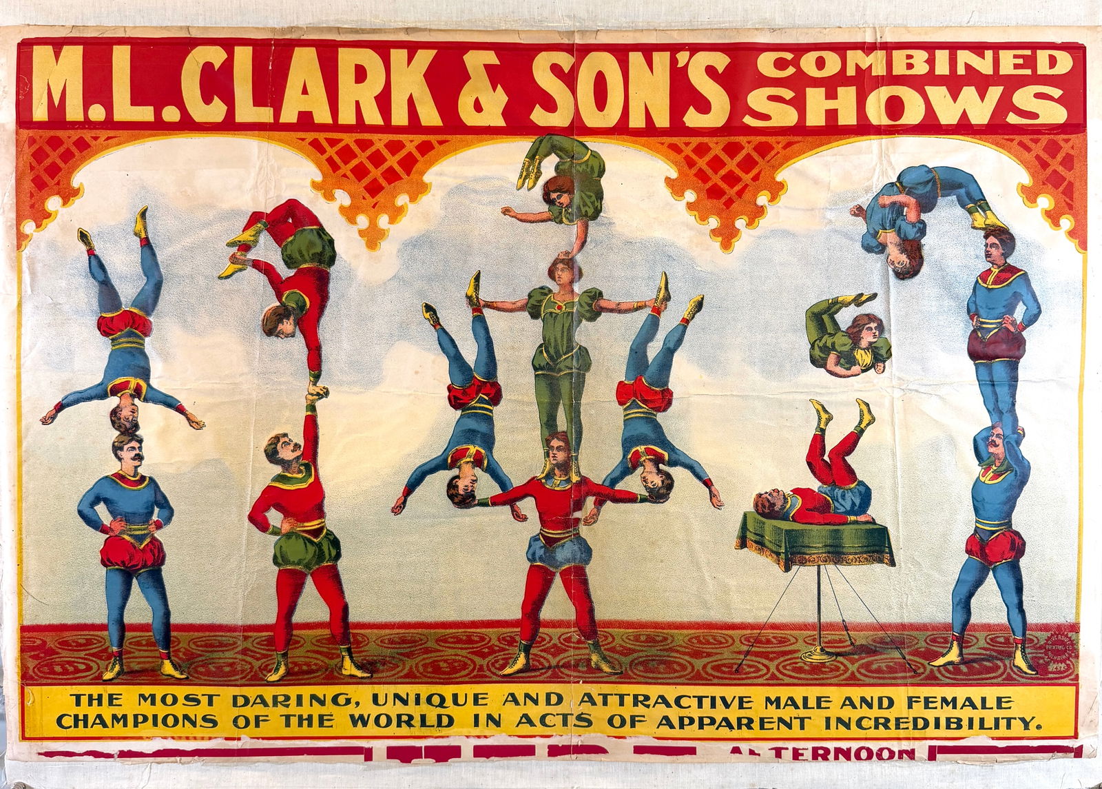 M.L. CLARK AND SON'S CIRCUS POSTER (1 of 1)