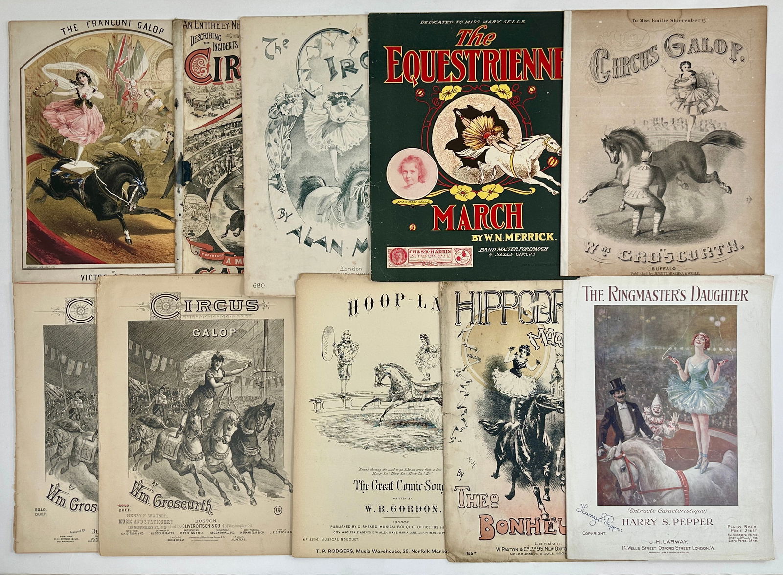 ANTIQUE SONGSTERS AND SHEET MUSIC - CIRCUS (1 of 4)