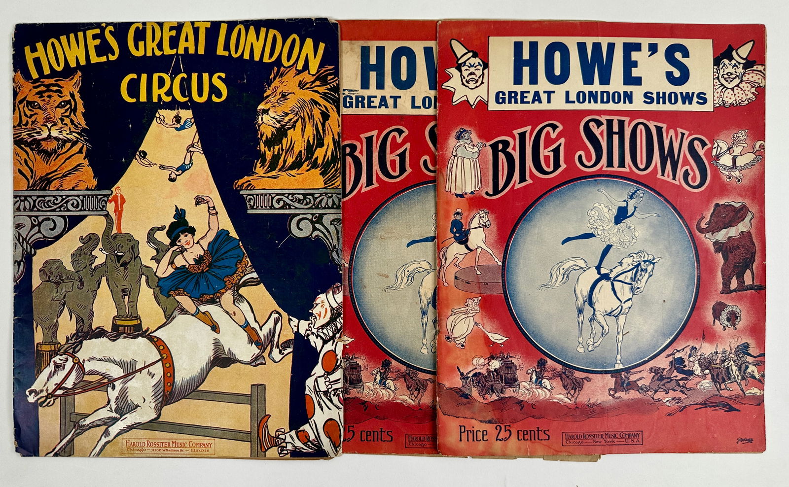 HOWE'S GREAT LONDON SHOWS CIRCUS SONGSTERS: TRIO OF SONGSTERS, C.1910.