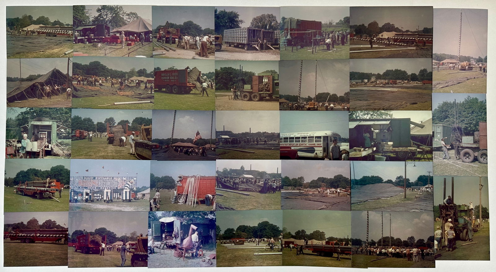 CIRCUS PHOTOGRAPH COLLECTION: COLOR PRINTS OF THE RINGLING-BARNUM CIRCUS, C.1950. SNAPSHOT SIZE.