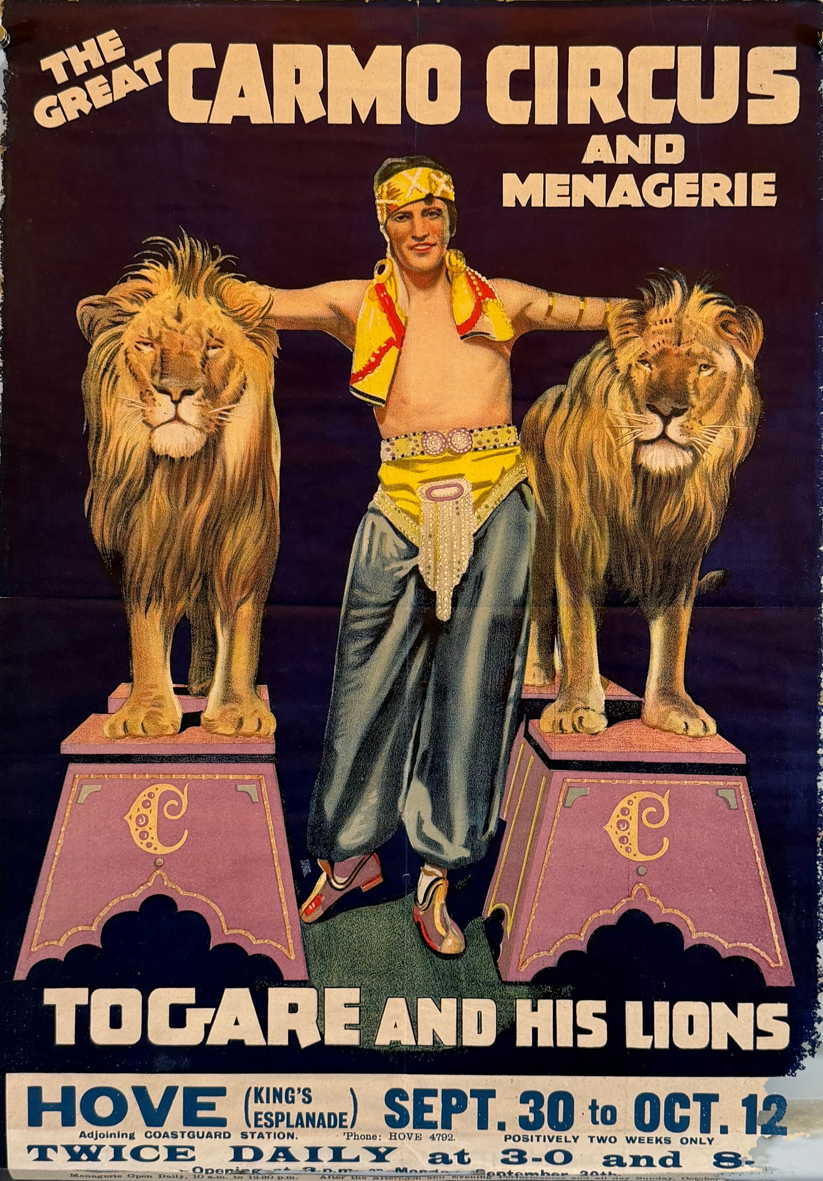 THE GREAT CARMO CIRCUS AND MENAGERIE POSTER (1 of 1)