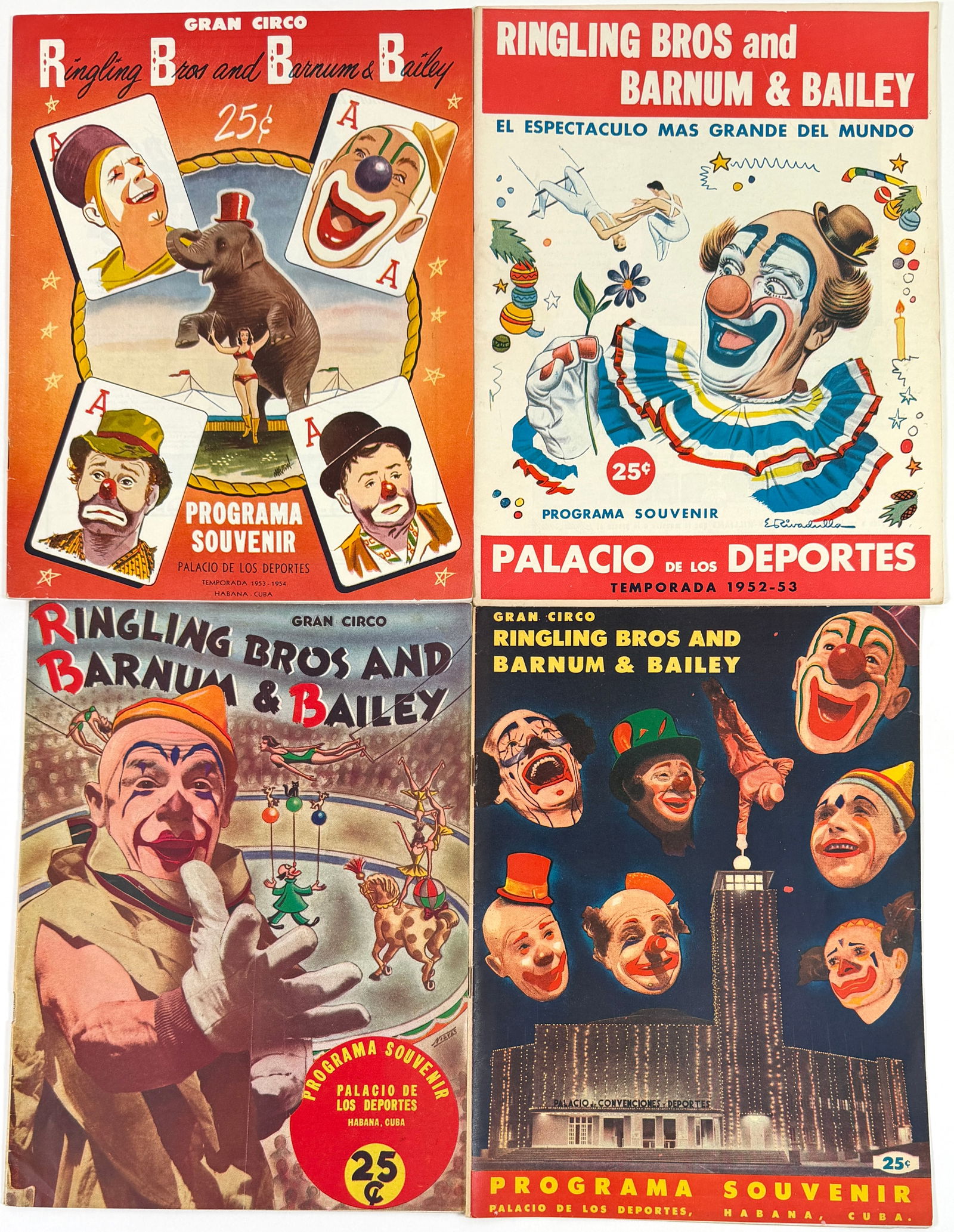 RINGLING BROS. BARNUM BAILEY CIRCUS IN CUBA: FOUR MAGAZINE PROGRAMS FOR THE RBBB CIRCUS APPEARING IN CUBA, C.1950-4.