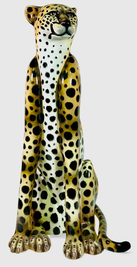 CARLOS ALBERTO - LIFE-SIZE CHEETAH FIGURAL STATUE (1 of 7)
