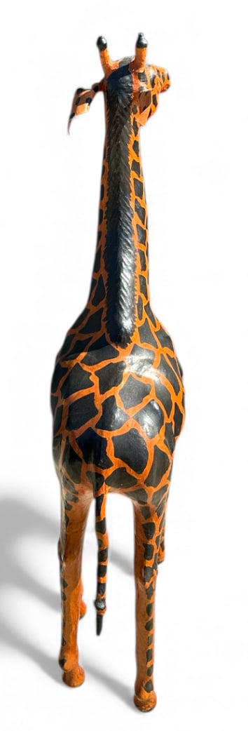 LEATHER WRAPPED FIGURAL GIRAFFE STATUE (1 of 5)