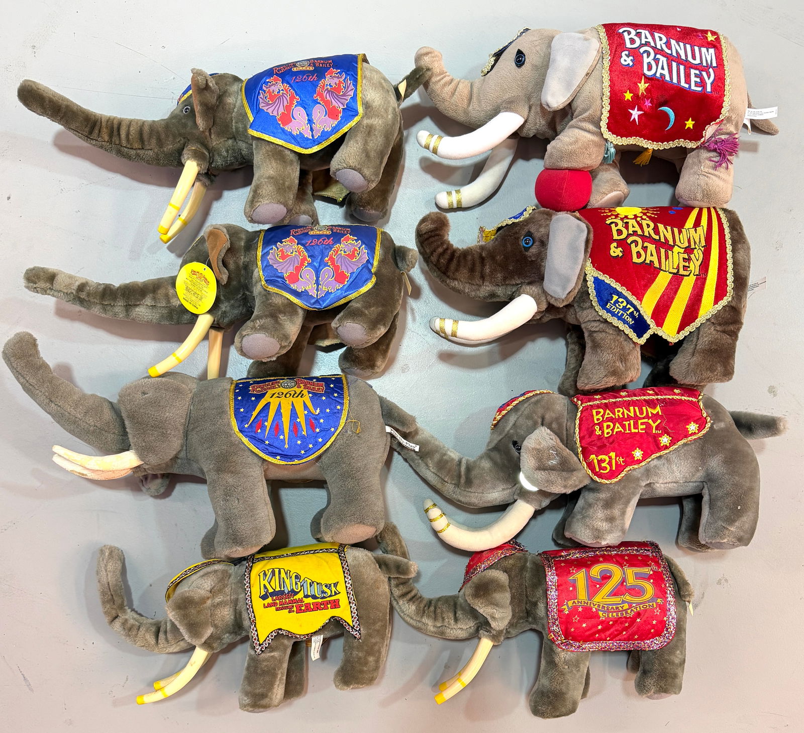 HERD OF SOUVENIR RBBB CIRCUS ELEPHANTS (1 of 1)