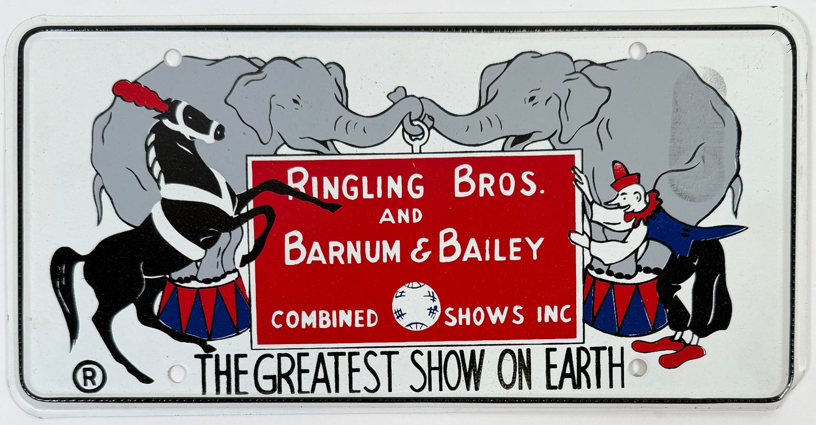 RINGLING BROS. BARNUM BAILEY CIRCUS LICENSE PLATE (1 of 1)