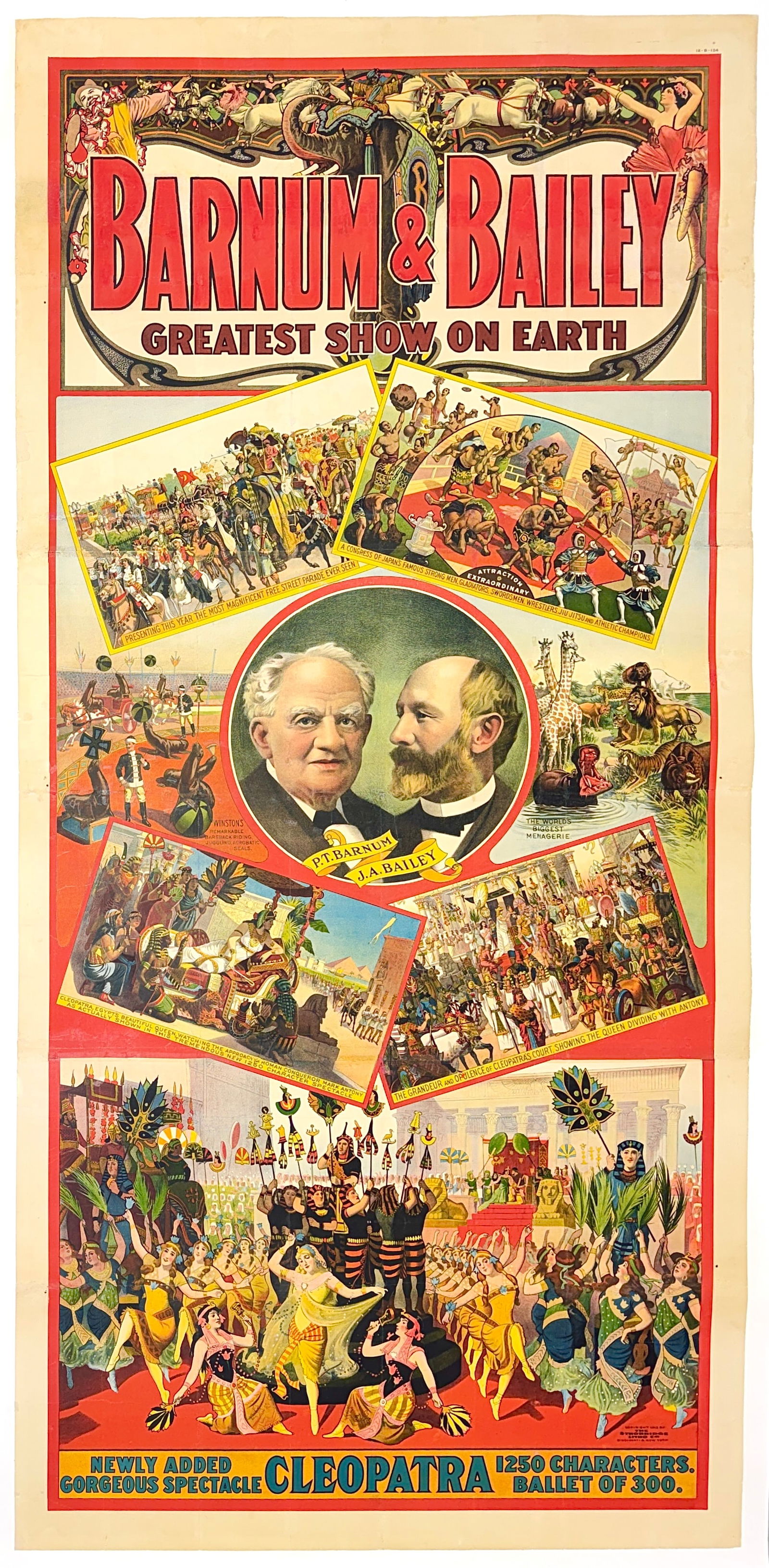 BARNUM & BAILEY GREATEST SHOW ON EARTH - CLEOPATRA POSTER (1 of 3)