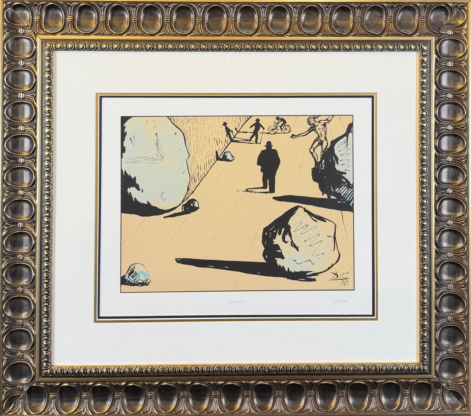 DESTINO #70 - DISNEY DALI SERIGRAPH: DESTINO #70. SERIGRAPH IN COLOR ON WOVE PAPER. AN EDITION OF 275. WALT DISNEY HAD BEEN COMPLING SHORT FEATURES FOR THEATRICAL RELEASE WHEN IN 1945, THE CONCEPT OF A COLLABRATION BETWEEN WALT DISNEY AN