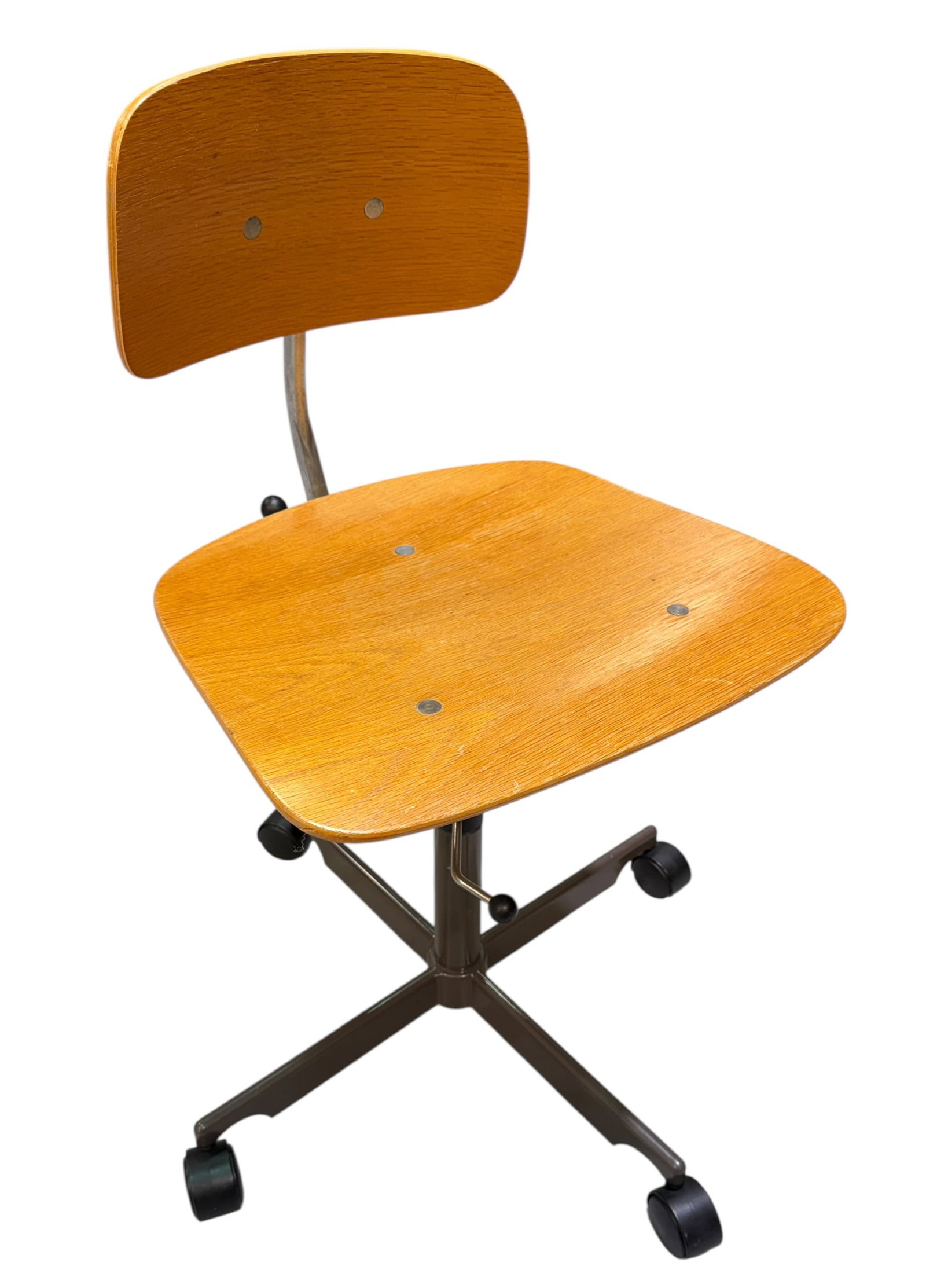 VINTAGE KEVI TASK CHAIR: SEAT ADJUSTS FROM 14"H TO 19"H. GOOD VINTAGE CONDITION.