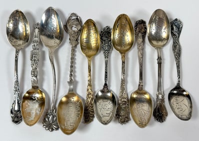 STERLING SILVER SOUVENIR SPOON COLLECTION