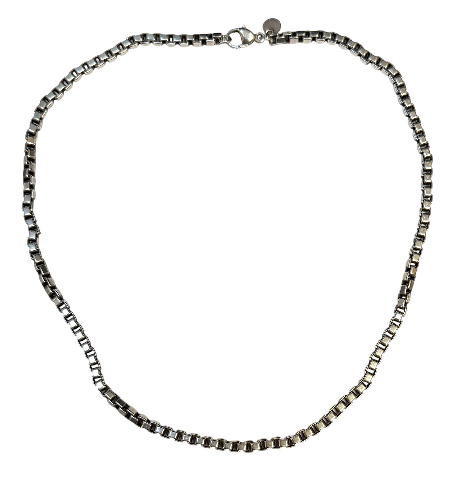 TIFFANY & CO. CHAIN NECKLACE: TIFFANY & CO. VENETIAN LINK CHAIN NECKLACE, 35.9 GRAMS IN TOTAL WEIGHT. 18".