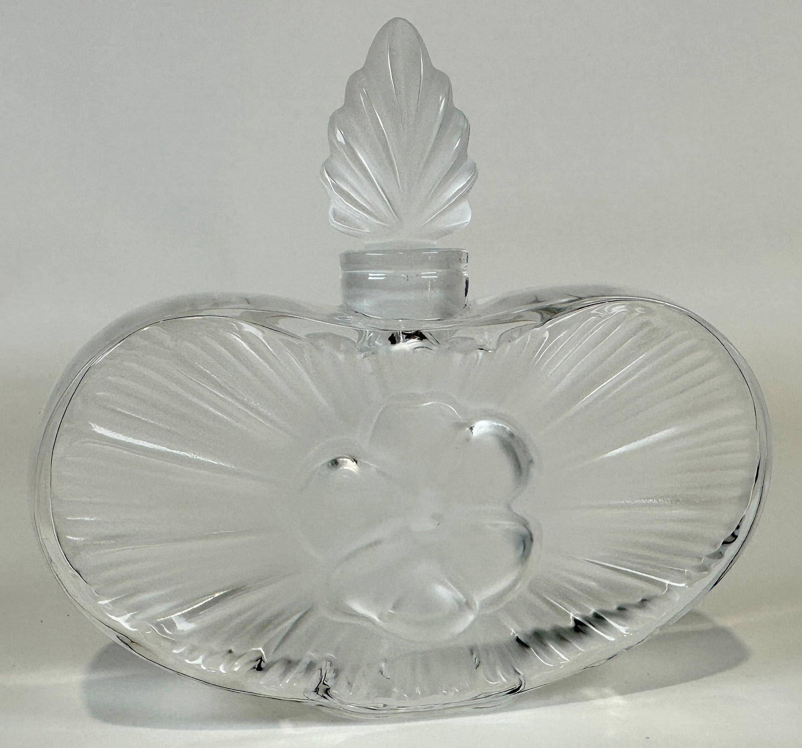 MARIE CLAUDE FOR LALIQUE CLARISSE FLACON: WITH BOX AND PAPERS. 5"H