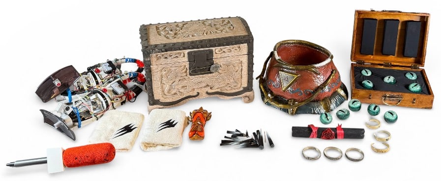 MOTION PICTURE POWER RANGERS MEMORABILIA: INCLUDES A GROUPING OF MOTION PICTURE PROPS USED IN THE FILMING OF, POWER RANGERS - JUNGLE FURY, SEASON OF 2008, BVS ENTERTAINMENT. SERIES OF PROPS MADE FOR THE SHOW.