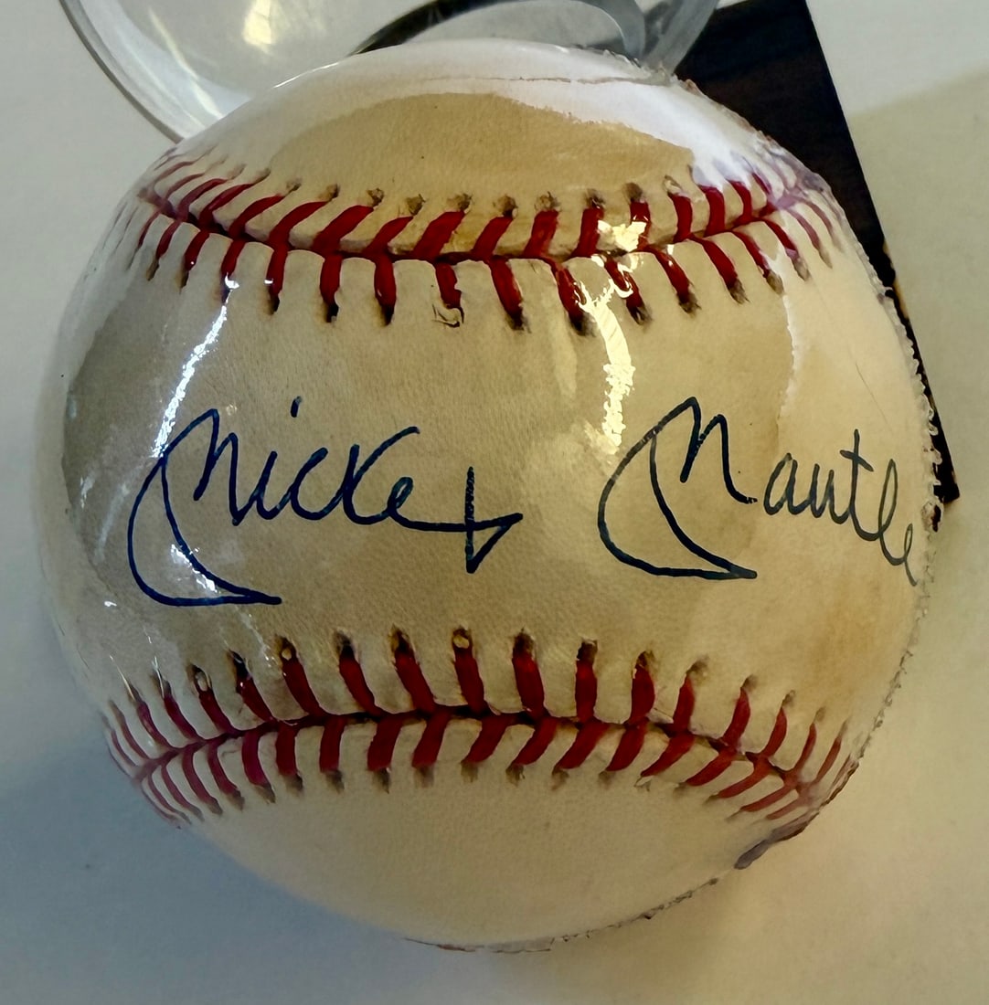 MICKEY MANTLE SIGNED BASEBALL - 4