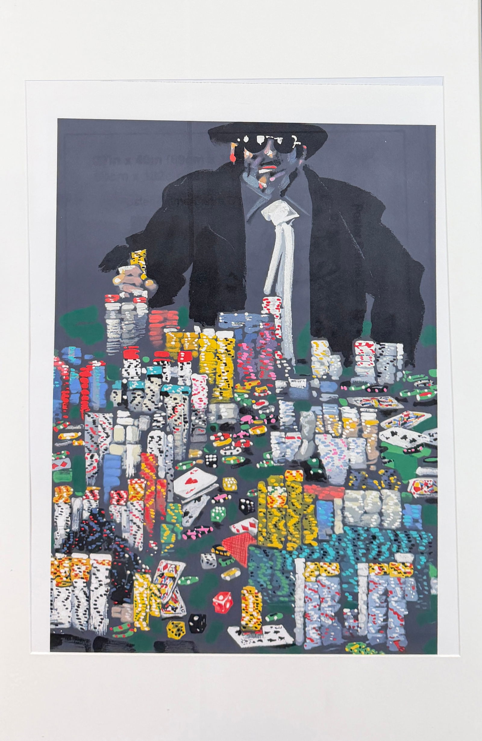 WALDEMAR SWIERZY - THE STRIP: LIMITED EDITION LITHOGRAPH, SIGNED AND NUMBERED. FRAMED, 31"X43"