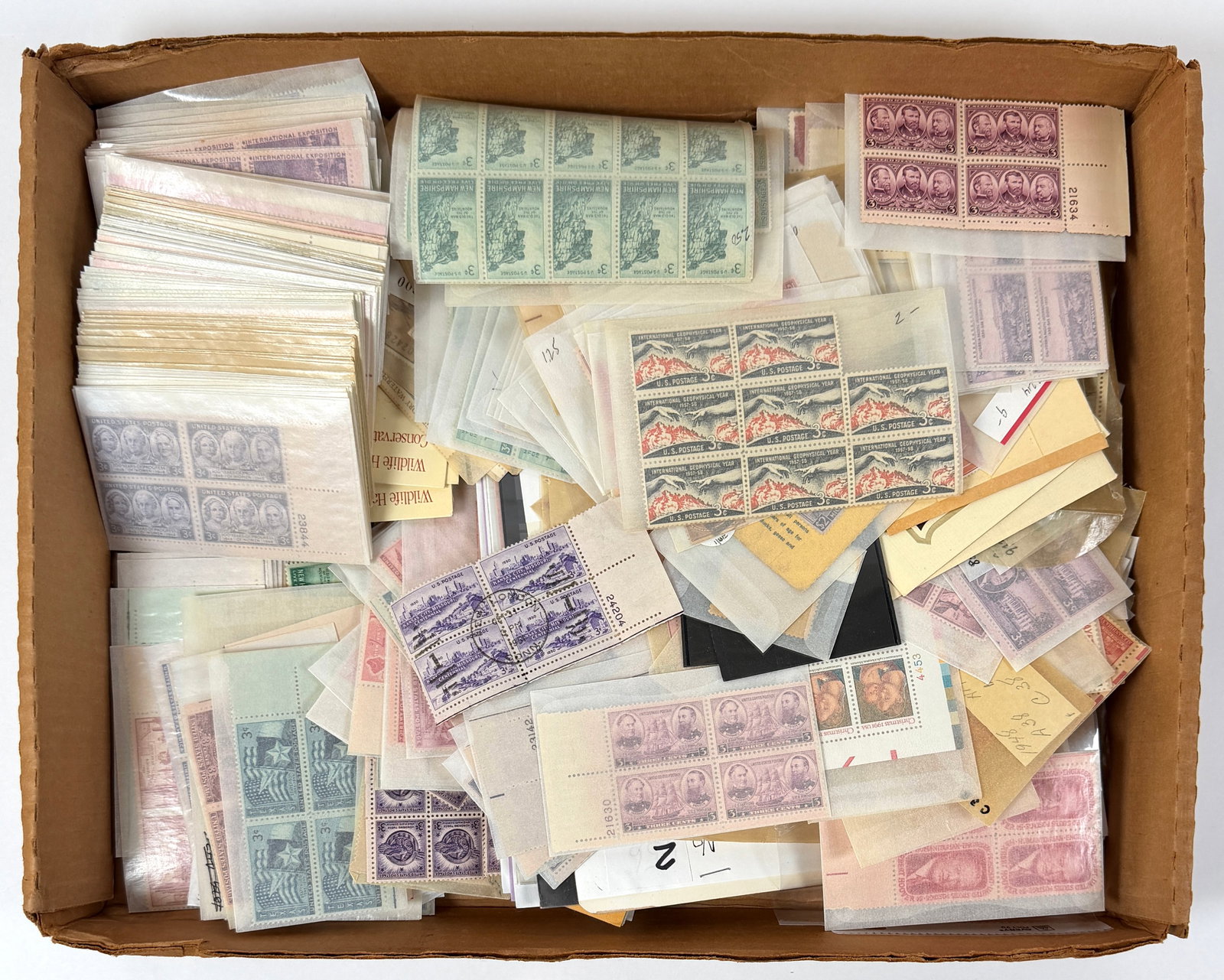 VINTAGE U.S. POSTAGE STAMP COLLECTION: SORTED AND ENVELOPED, U.S. VINTAGE POSTAGE.