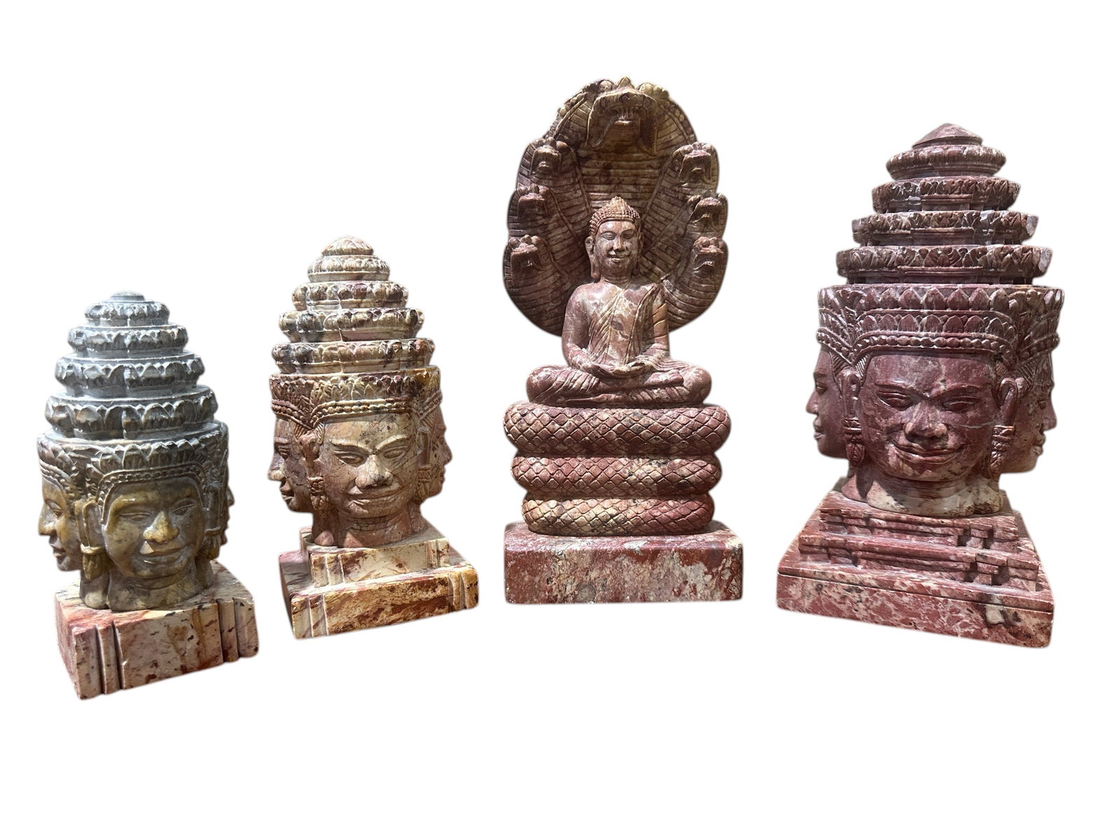 ASSEMBLY OF ASIAN STONEWARE FIGURES (1 of 1)