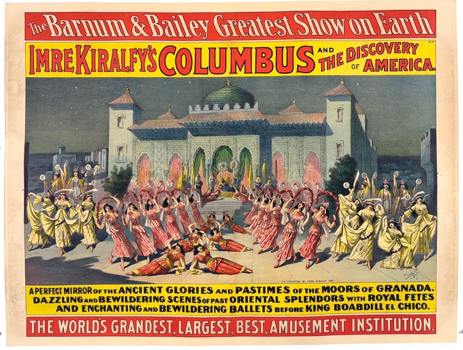 Barnum & Bailey Greatest Show on Earth Poster - Kiralfy's Columbus (1 of 1)