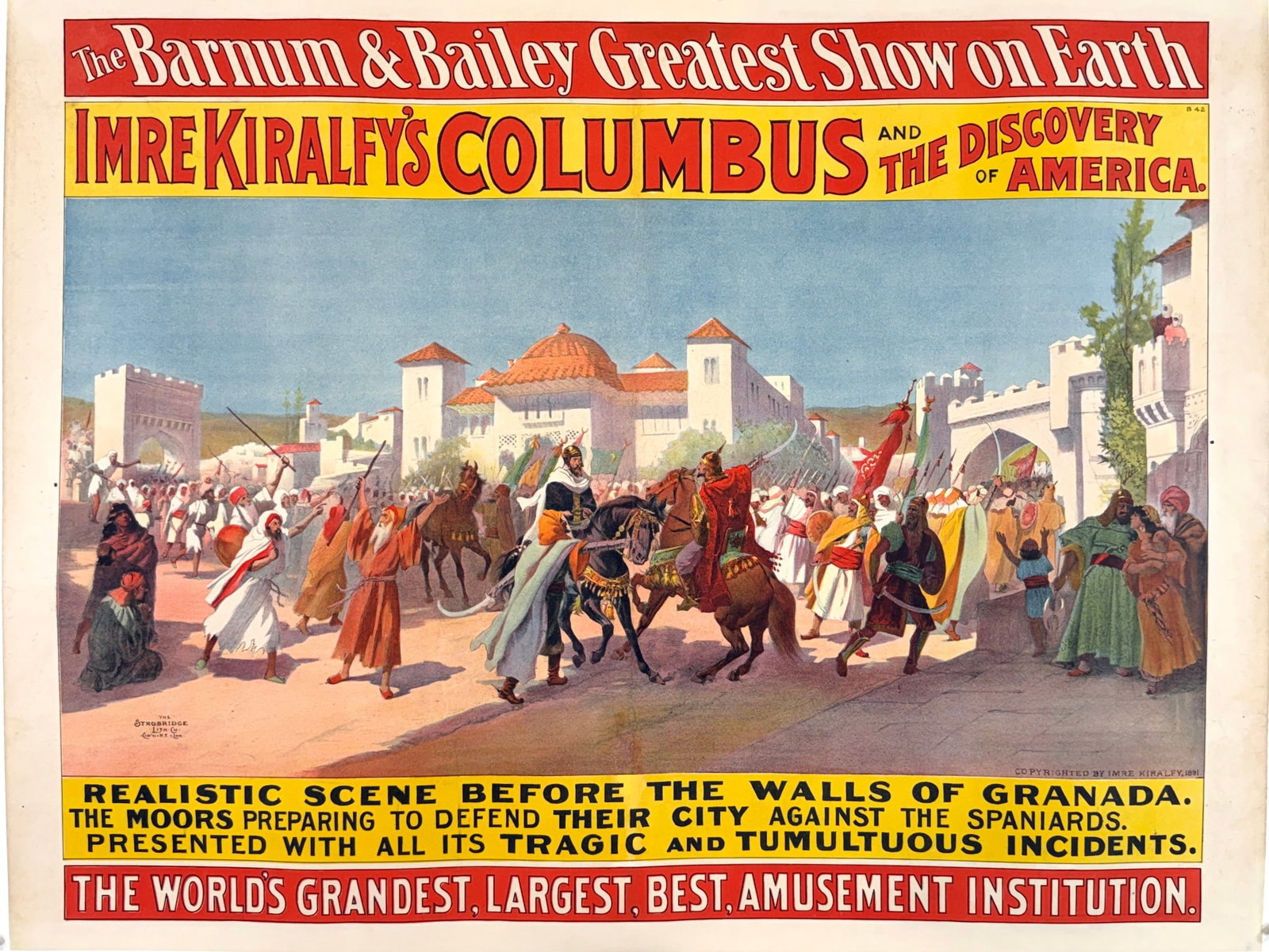 Barnum & Bailey Greatest Show on Earth Poster - Kiralfy's Columbus (1 of 1)
