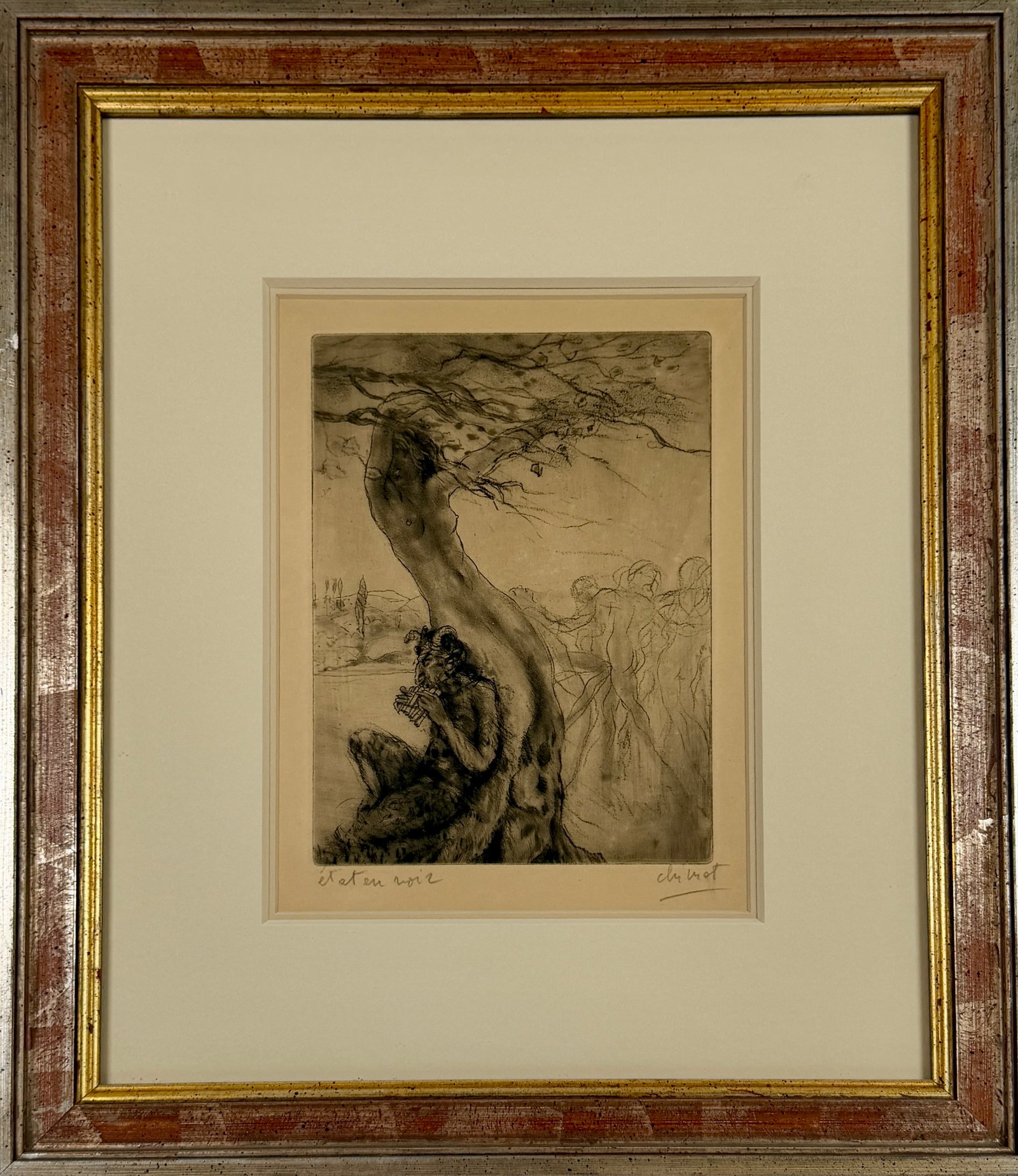 EDOUARD CHIMOT SIGNED ENGRAVING (1 of 2)