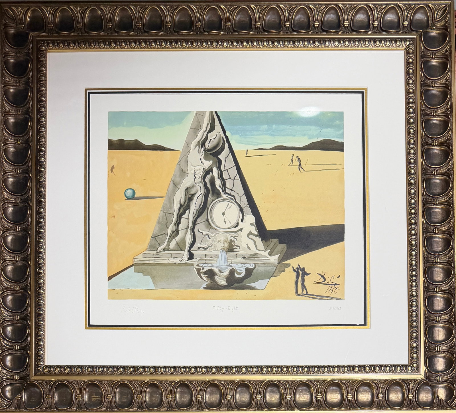 DESTINO #58 - DISNEY DALI SERIGRAPH: DESTINO #58. SERIGRAPH IN COLOR ON WOVE PAPER. AN EDITION OF 275. WALT DISNEY HAD BEEN COMPLING SHORT FEATURES FOR THEATRICAL RELEASE WHEN IN 1945, THE CONCEPT OF A COLLABORATION BETWEEN WALT DISNEY
