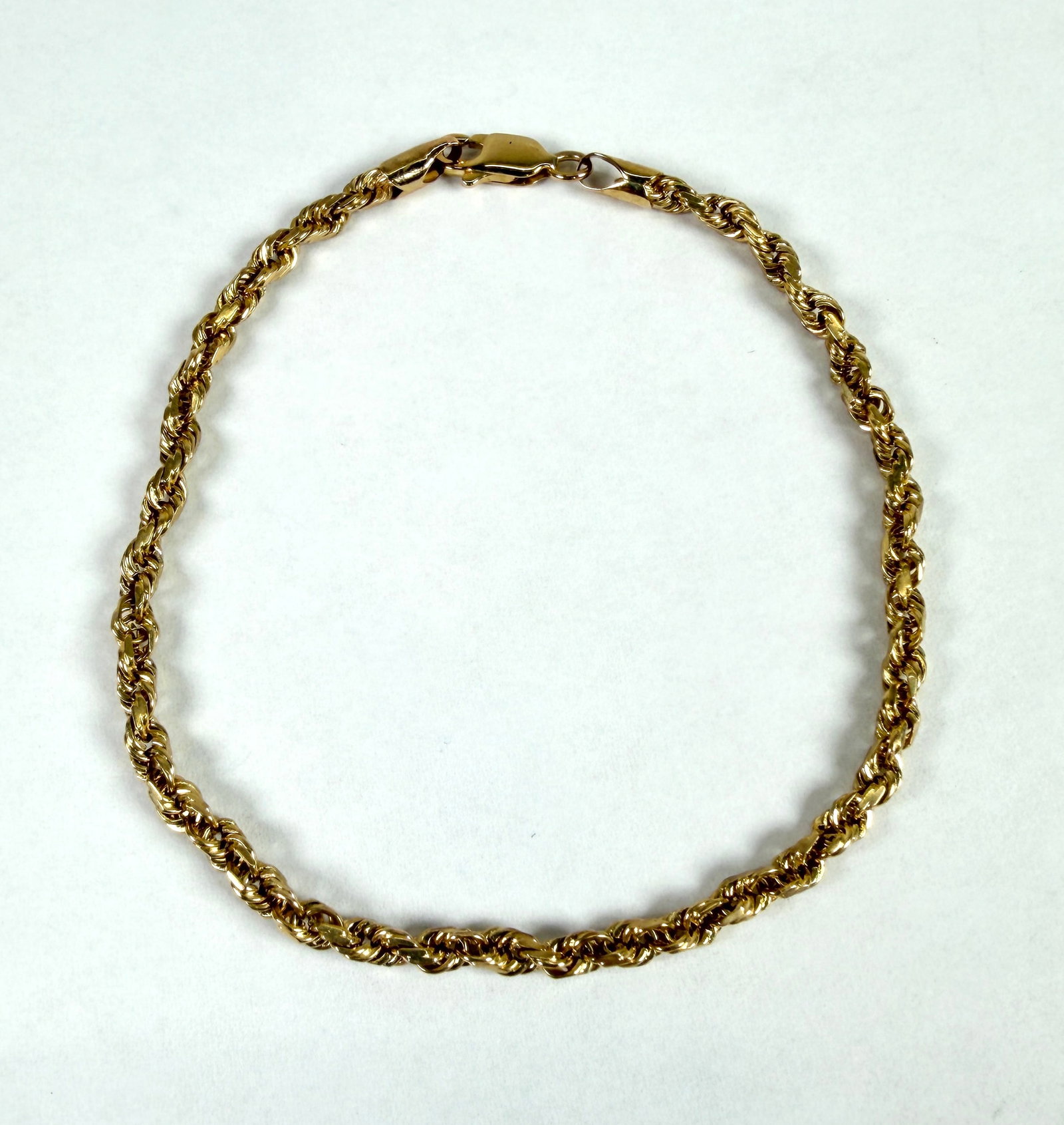 14K GOLD ROPE BRACELET: 5.4 GRAMS, 7"