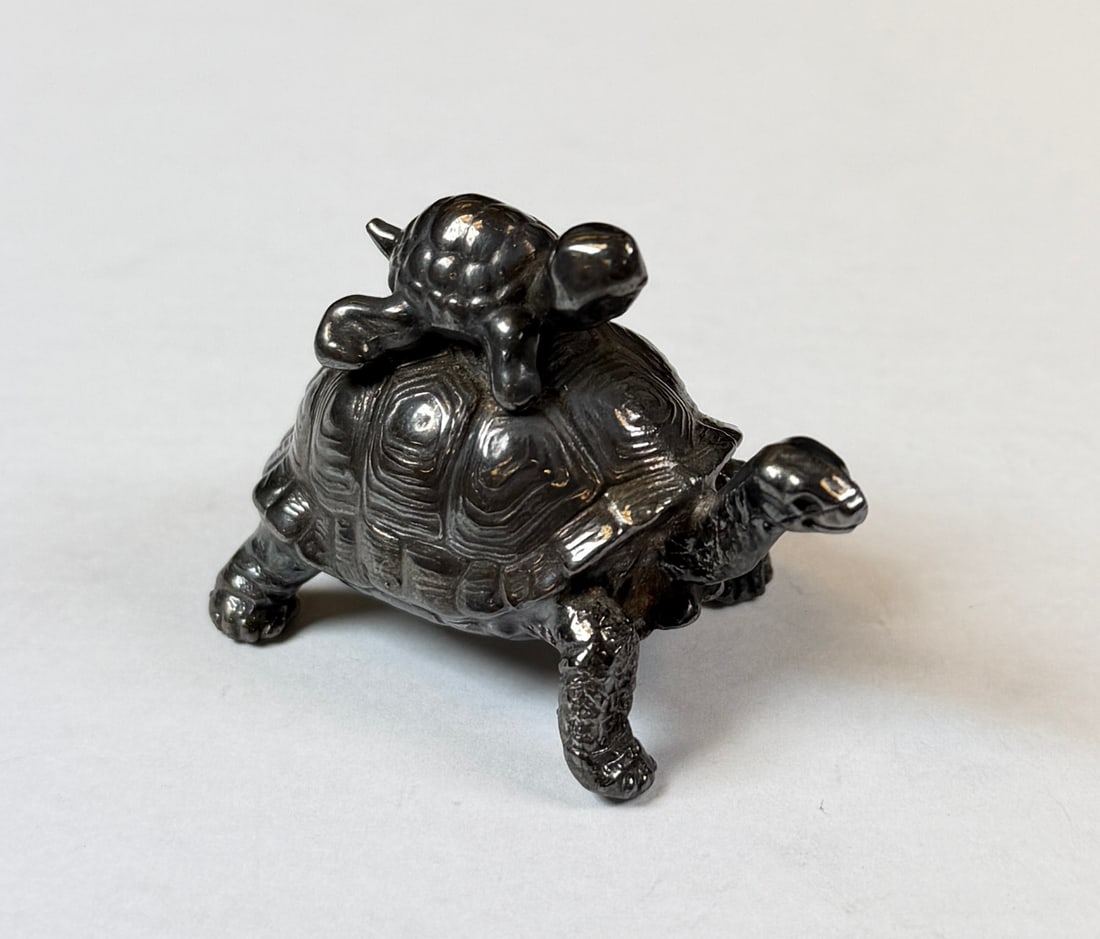 STERLING SILVER FIGURAL TURTLES (1 of 2)