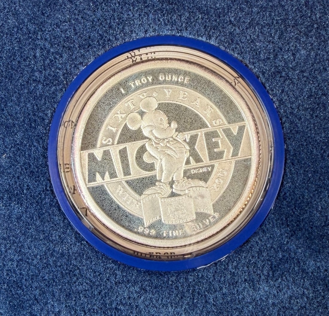 DISNEY - MICKEY MOUSE SILVER COIN - 2