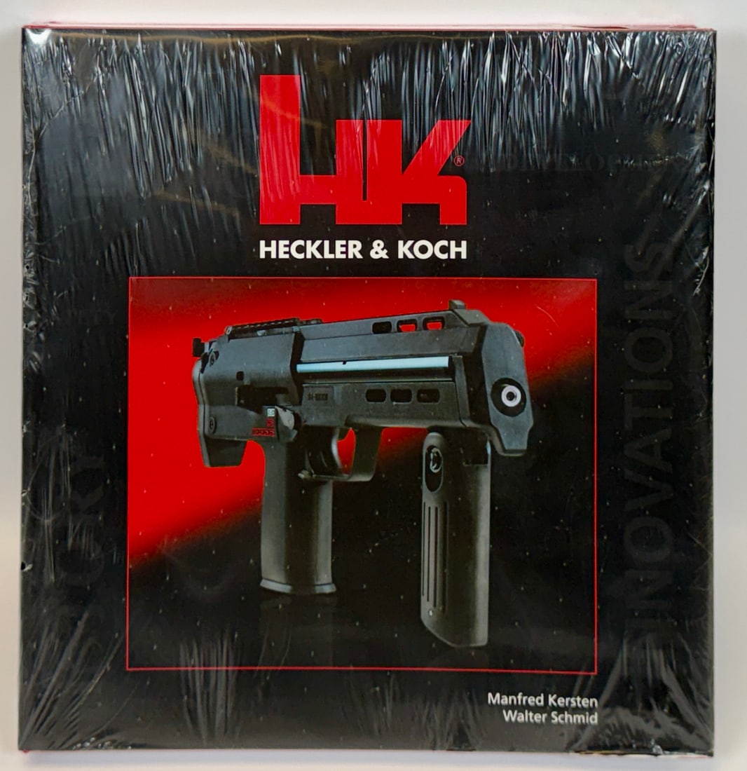 HECKLER & KOCH - MANFRED KERSTEN - WALTER SCHMID: OFTEN CALLED THE HK BIBLE OR RED BIBLE DUE TO ITS COMPREHENSIVE COVERAGE OF THE COMPANY'S HISTORY. 383 PAGES DETAILING THIS HISTORY OF THE OBERNDORF COMPANY INCLUDING DESCRIPTIONS OF WEAPON MODELS.