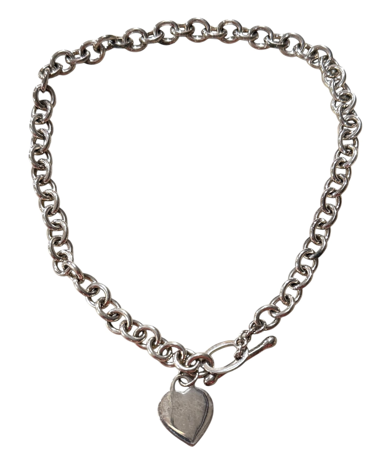 STERLING SILVER HEART PENDANT NECKLACE (1 of 1)