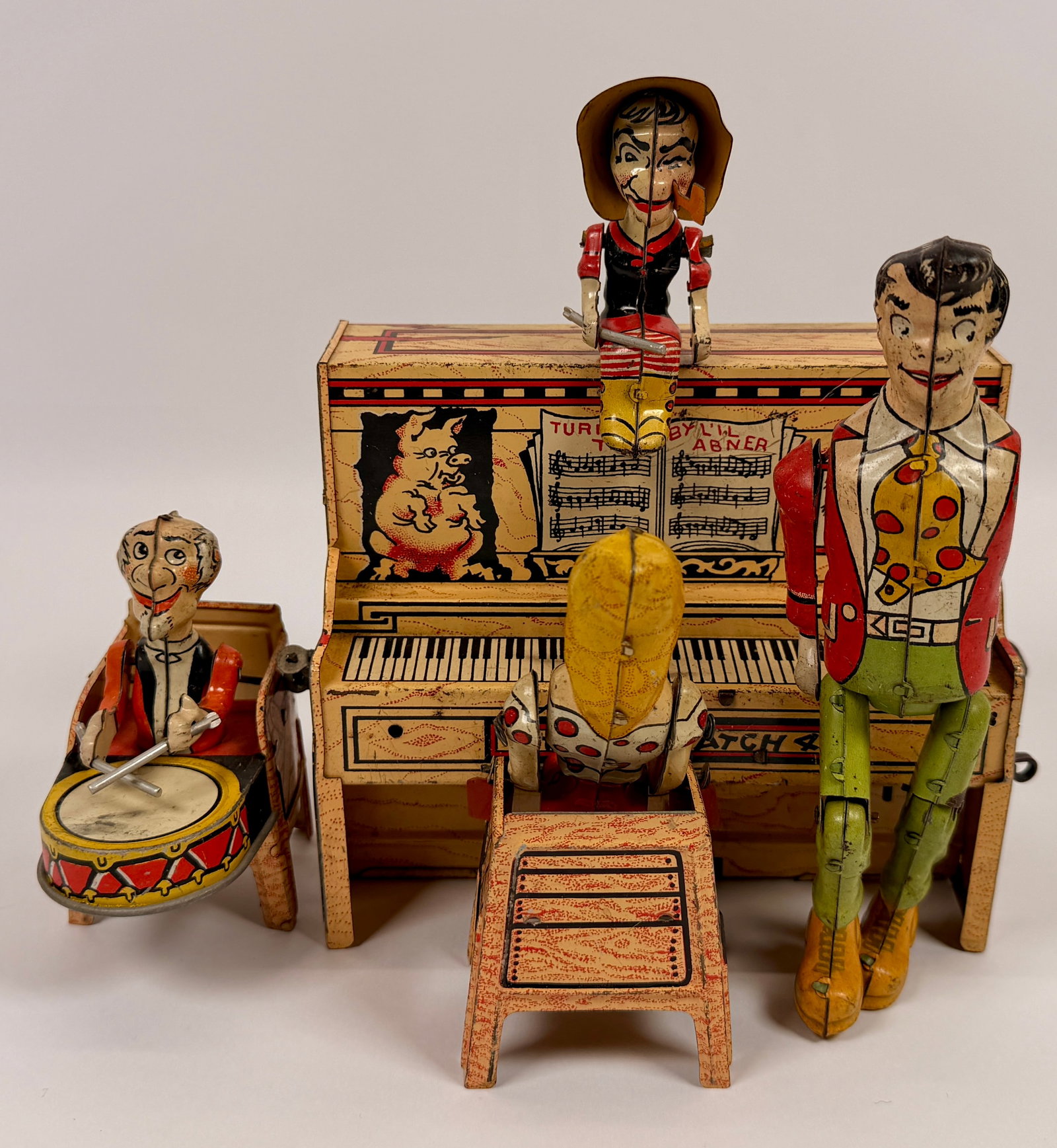 THE DOGPATCH BAND - VINTAGE TIN LITHO TOY (1 of 6)