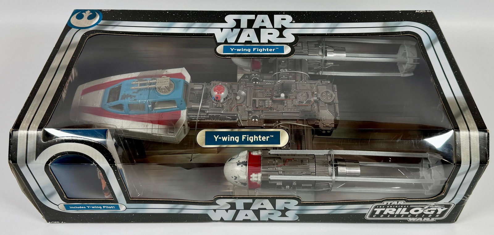 STAR WARS - HASBRO TOYS - Y-WING FIGHTER: 2004 HASBRO TOYS - Y-WING FIGHTER - ORIGINAL TRILOGY COLLECTION, INCLUDING ACTION FIGURE. NIB. CARTON IS 21"X11"X6"