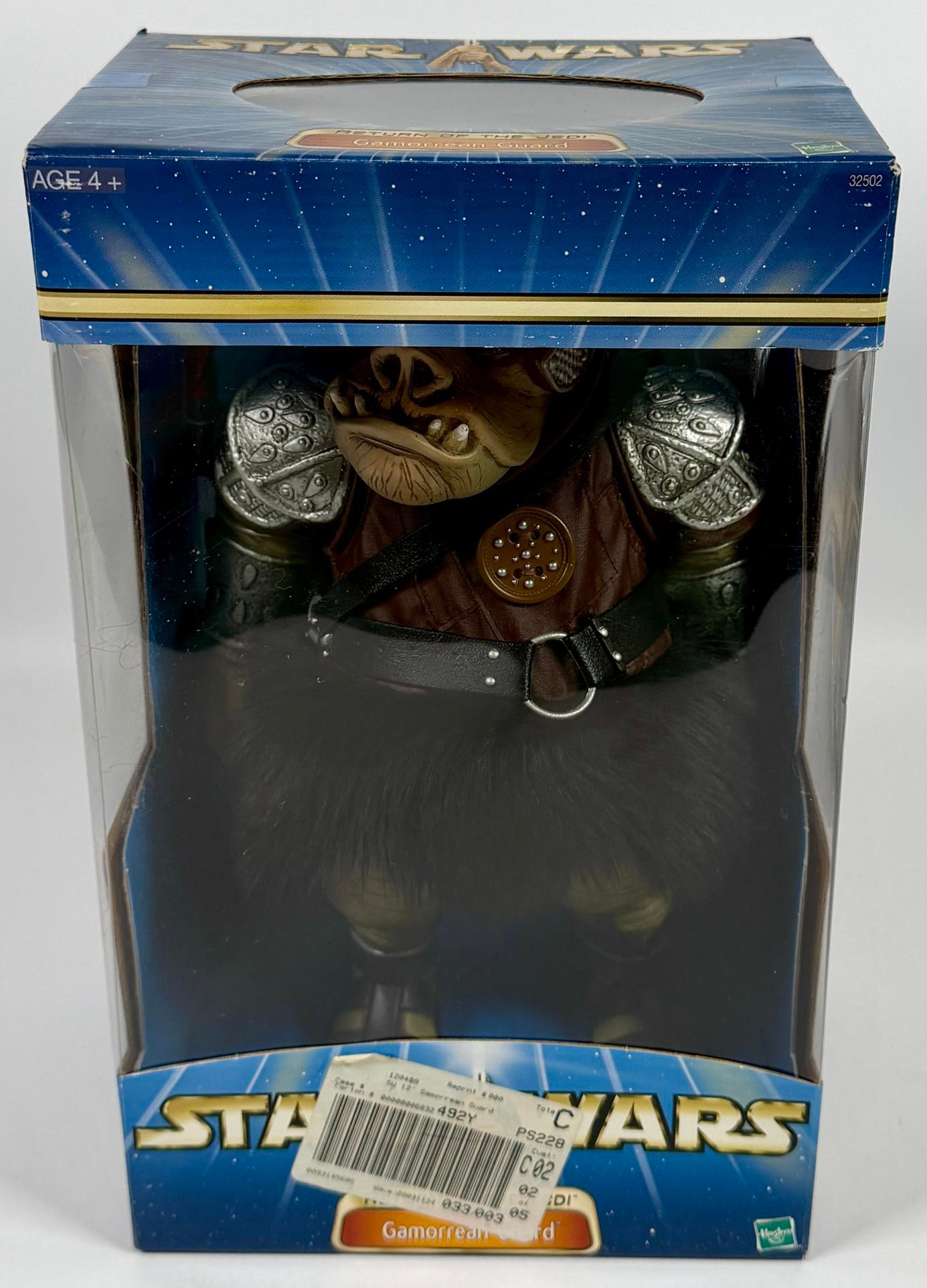 STAR WARS - HASBRO TOYS - GAMORREAN GUARD: 2002 HASBRO TOYS, STAR WARS - RETURN OF THE JEDI, GAMORREAN GUARD. NIB. CARTON IS 8"X14"X6"
