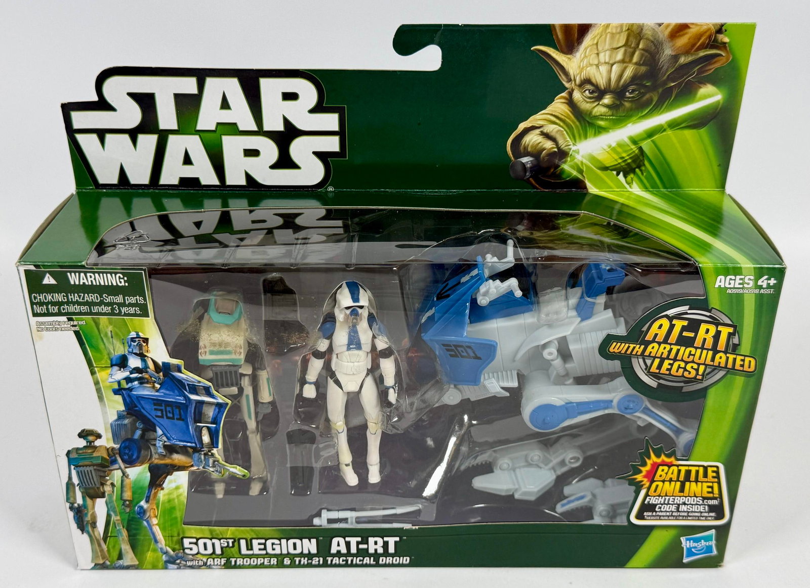 STAR WARS - HASBRO TOYS - 501ST LEGION AT-RT: 2012 HASBRO TOYS, STAR WARS - 501ST LEGION AT-RT WITH ARF TROOPER AND TX-21 TACTICAL DROID. NIB. CARTON IS 12"X9"X4"