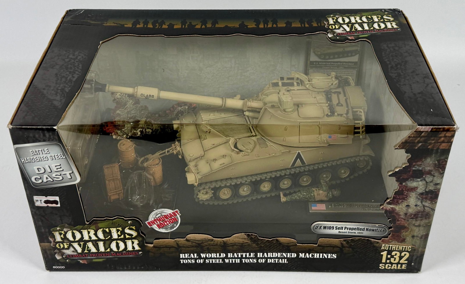 FORCES OF VALOR - UNIMAX TOYS - U.S. M109 HOWITZER TANK (1 of 3)