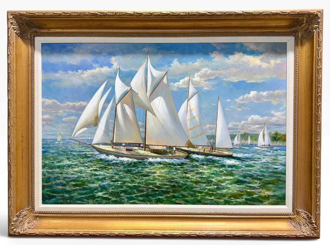CHARLESTON SAILING SHIPS PAINTING (1 of 3)