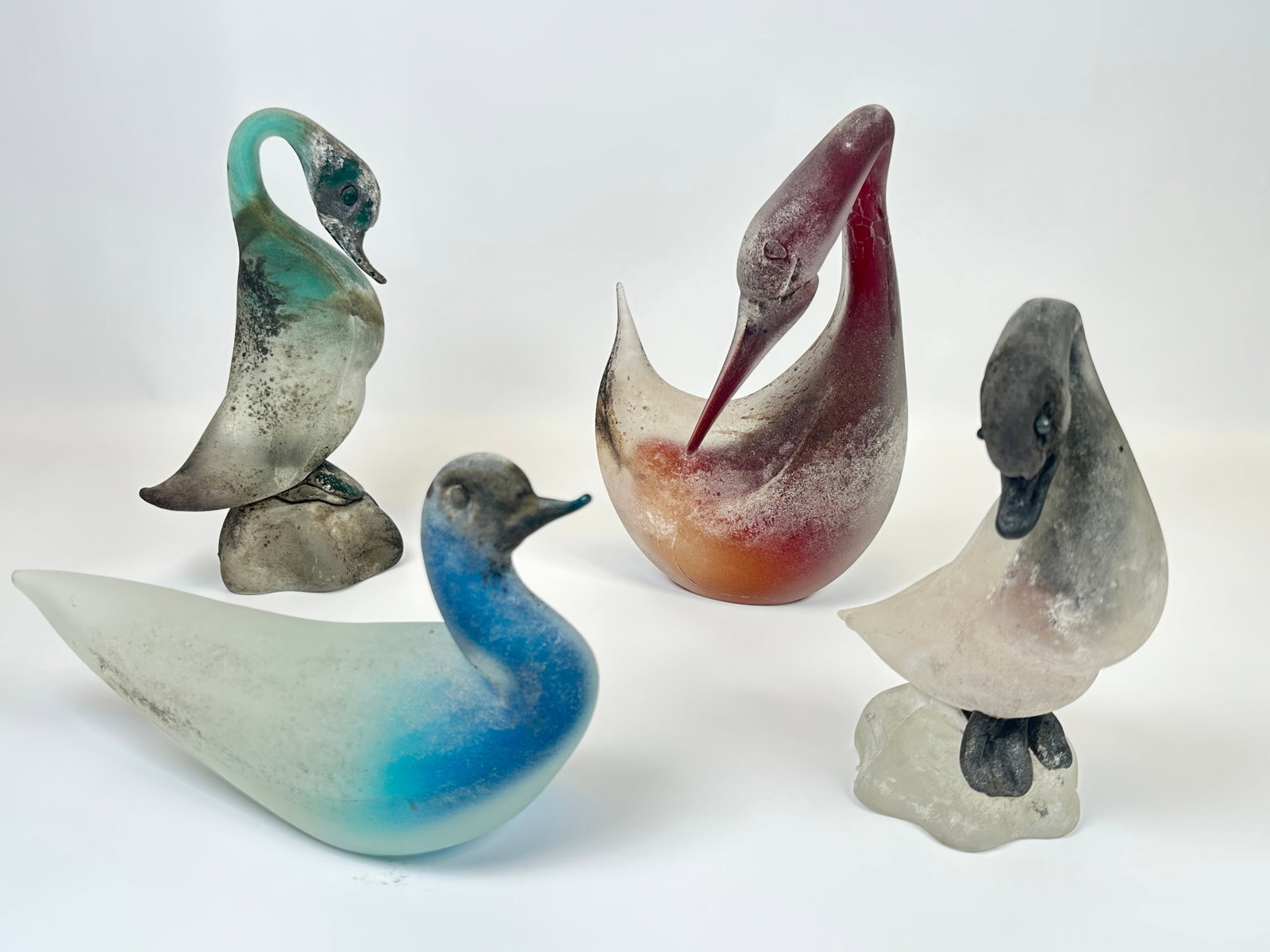 FLOCK OF SCAVO BIRDS - CENEDESE MURANO ART GLASS (1 of 2)