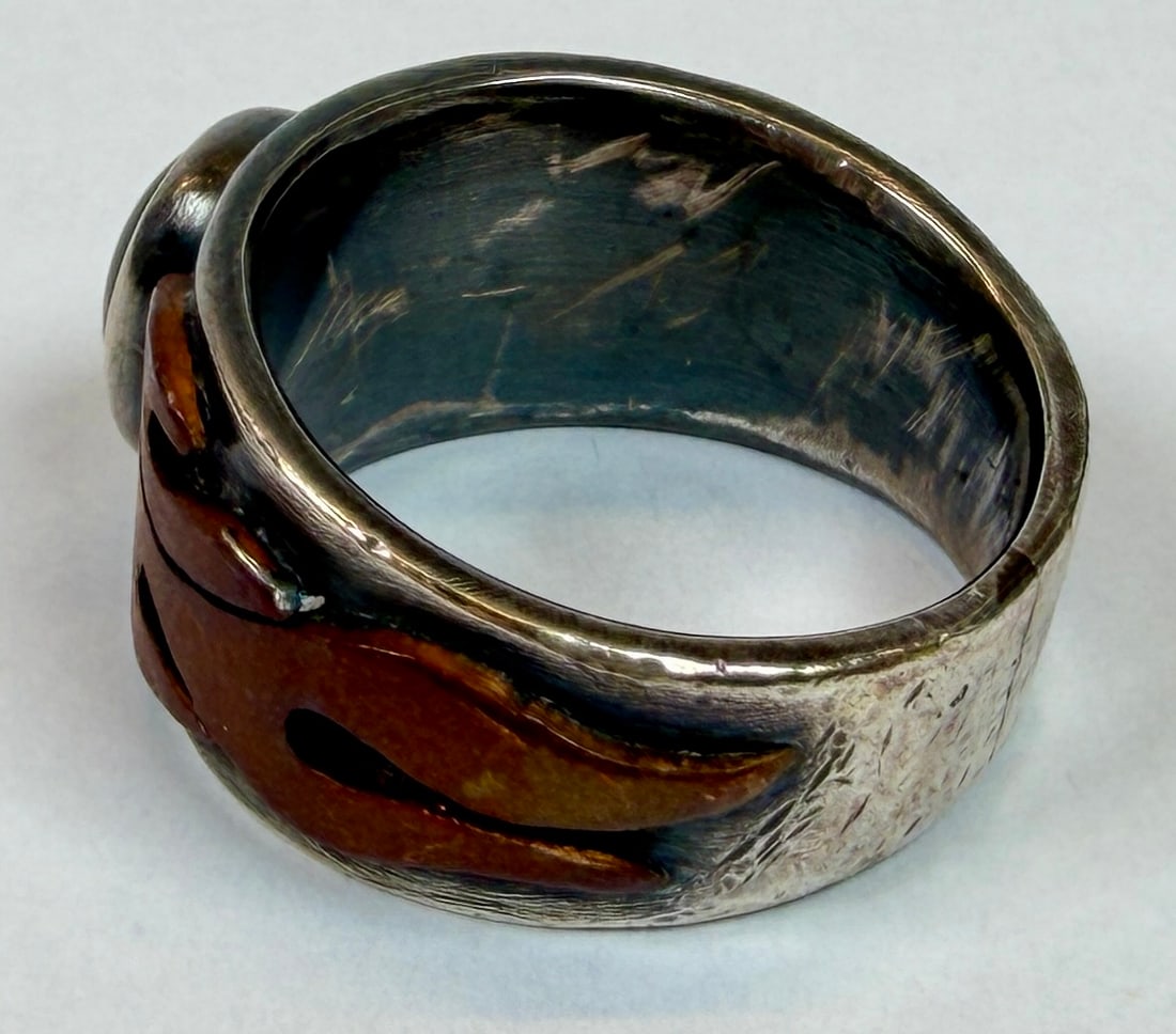 STERLING SILVER MEN'S RING - 2
