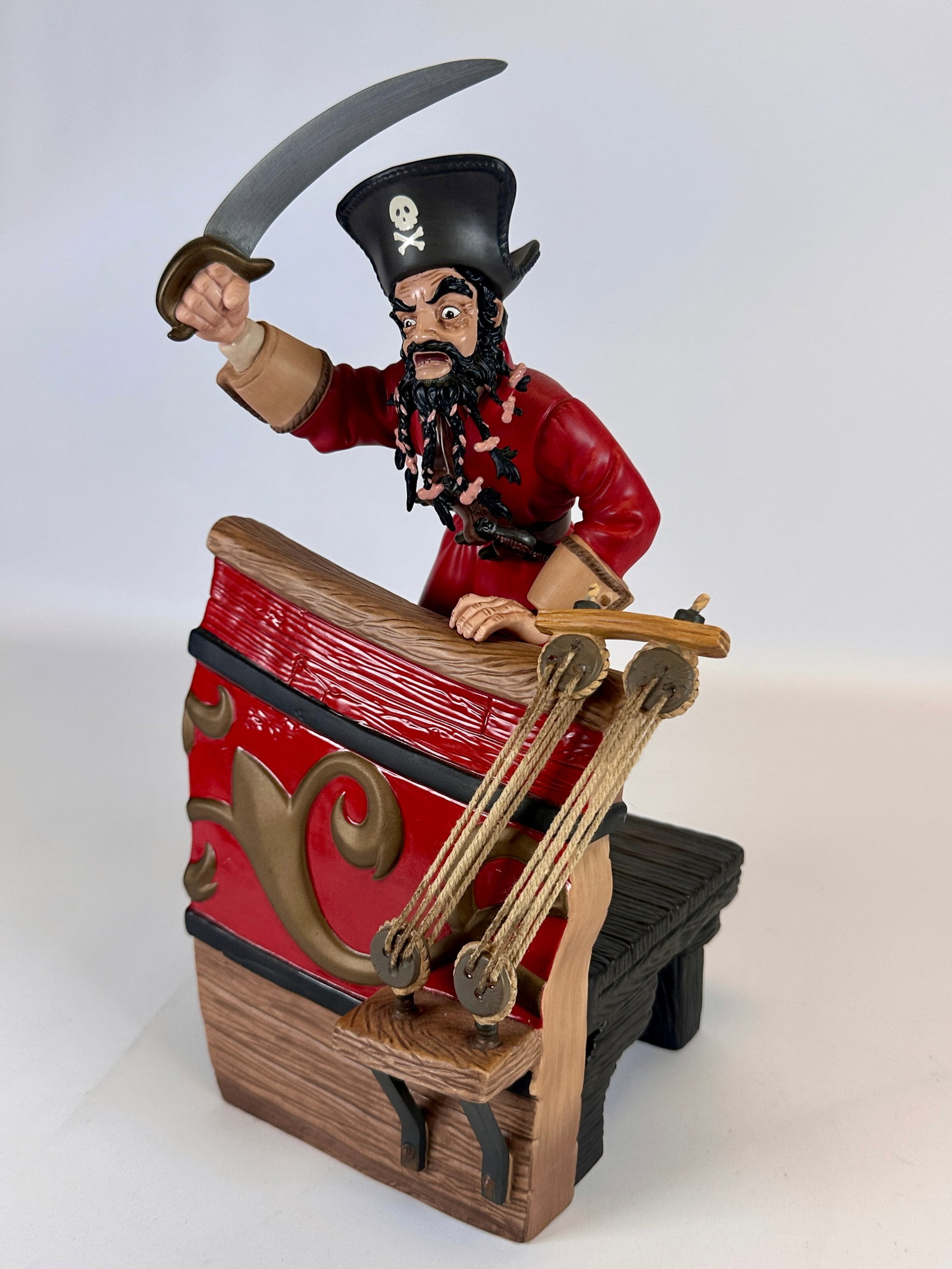 WALT DISNEY CLASSICS COLLECTION - PIRATES OTC: PIRATES OF THE CARIBBEAN - FIRE AT WILL, CAPTAIN OF THE WICKED WENCH. CERAMIC FIGURE. NO BOX. REQUIRES THIRD PARTY SHIPPING. 11"H