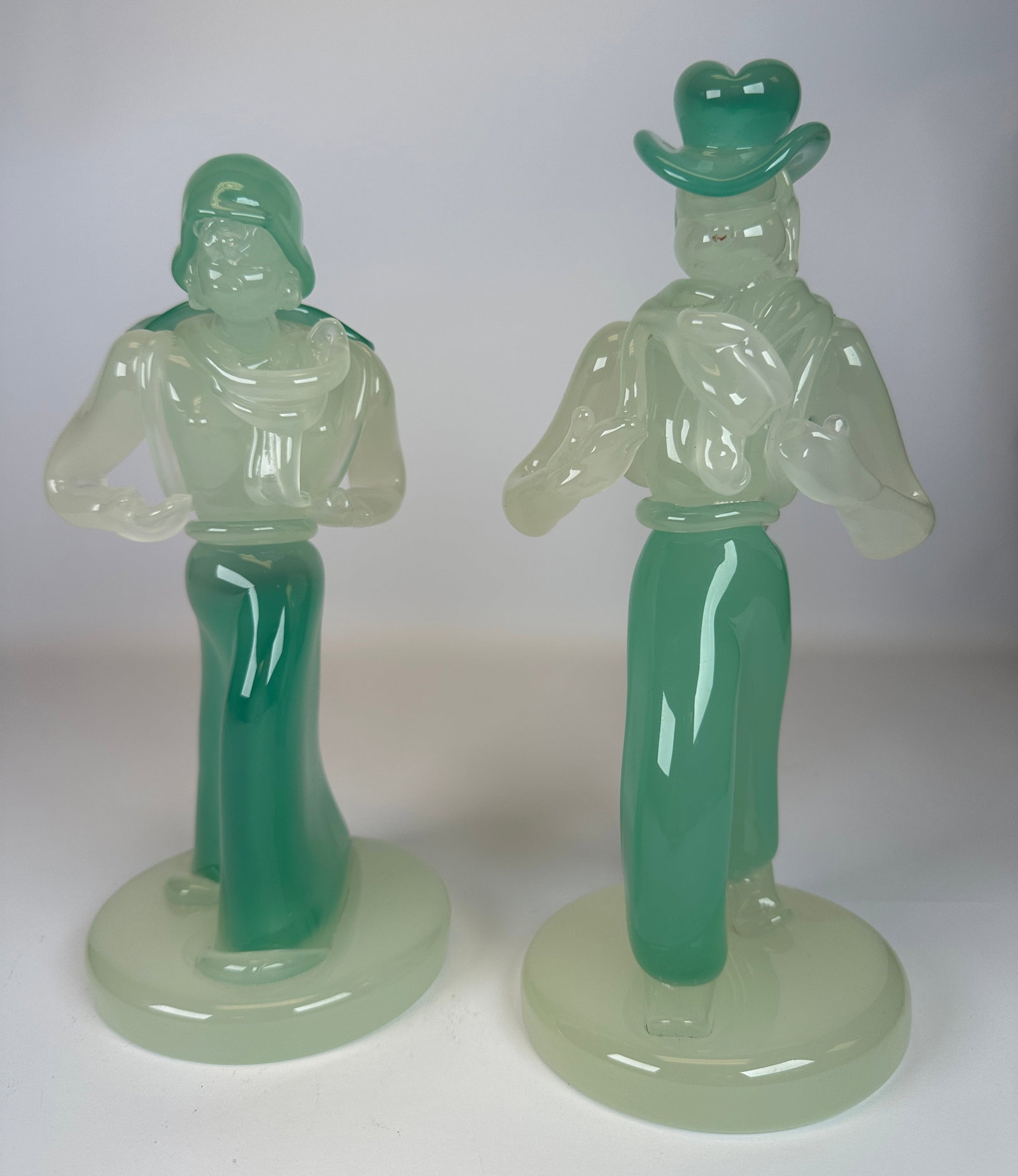 ARCHIMEDE SEGUSO ART GLASS PEASANT PAIR (1 of 2)