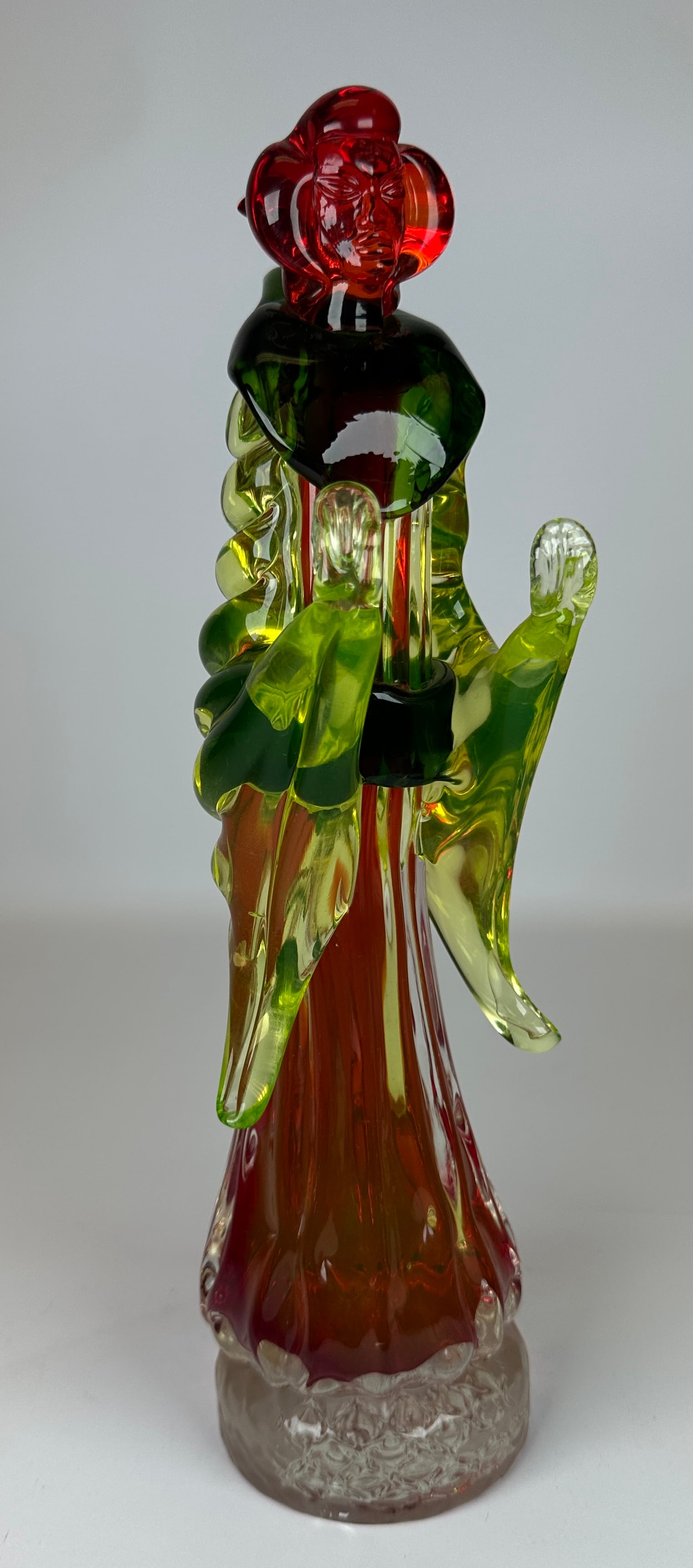 MURANO ART GLASS GEISHA FIGURE - URANIUM (1 of 2)
