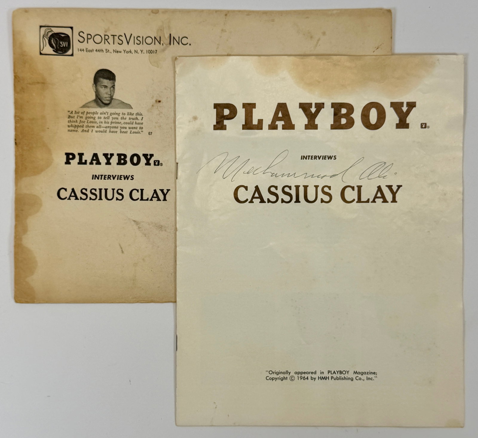 BOXING - 1964 PLAYBOY - MUHAMMAD ALI CASSIUS CLAY (1 of 3)