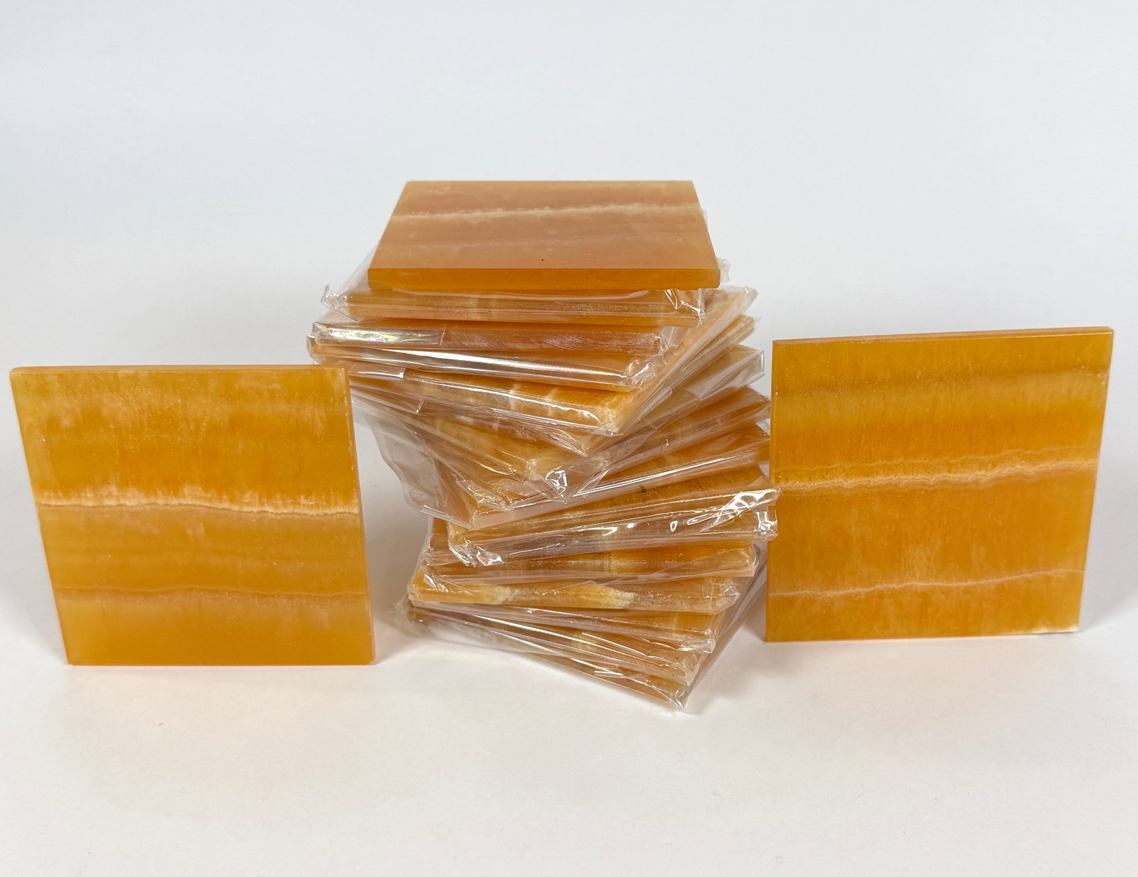 GROUPING OF HONEY ONYX STONE TILES (1 of 2)