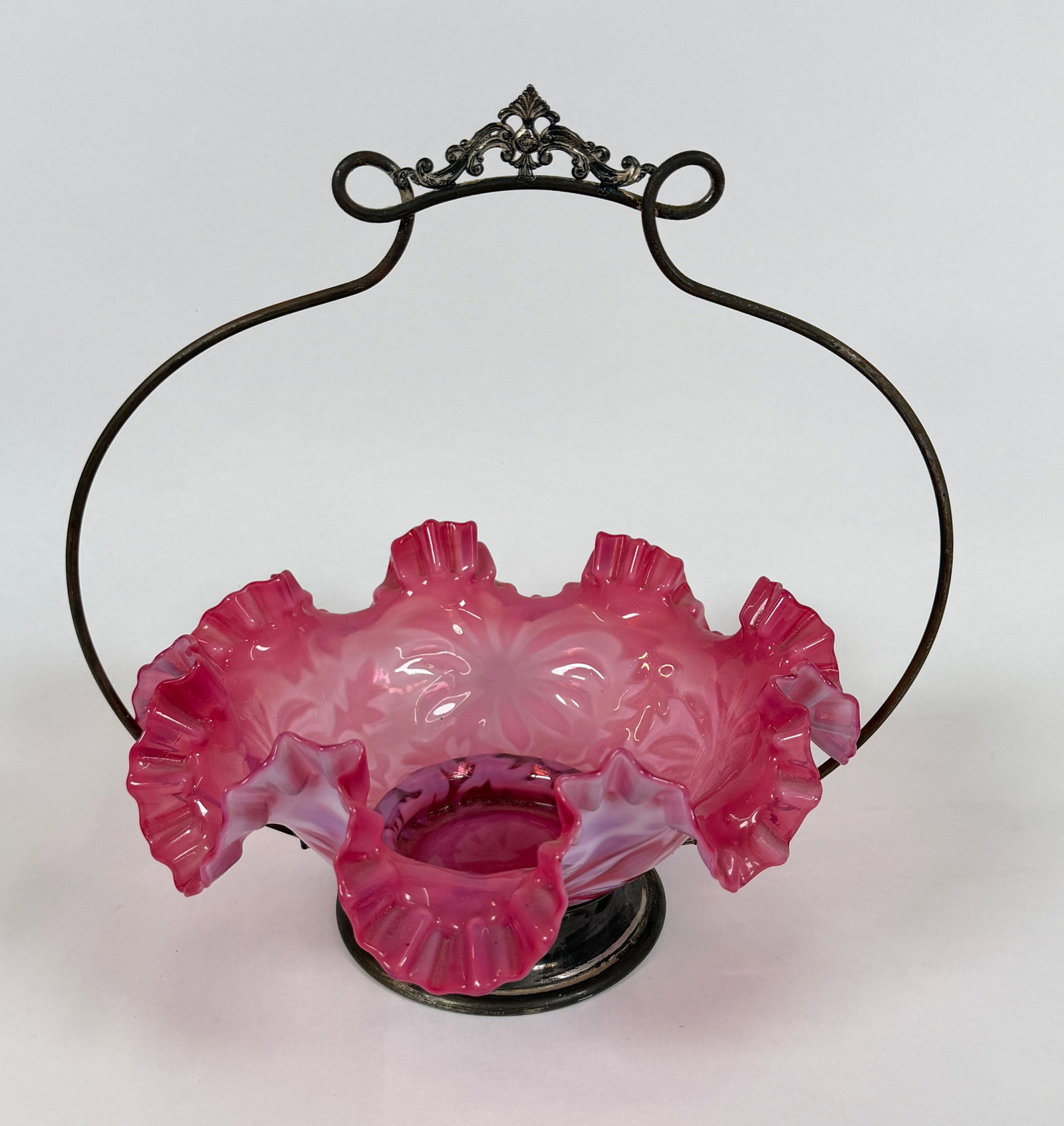 PAIR - VICTORIAN BRIDE'S BASKETS - 2