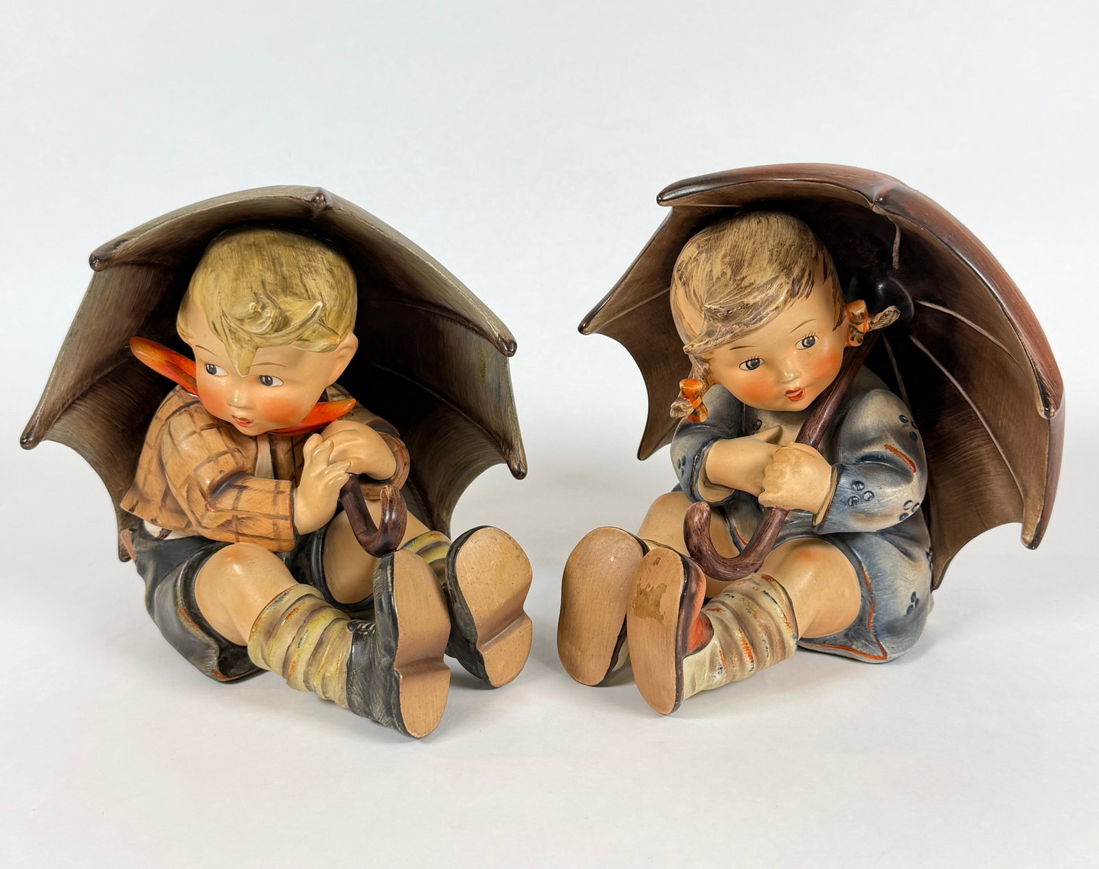 GOEBEL HUMMEL UMBRELLA BOY AND GIRL (1 of 4)