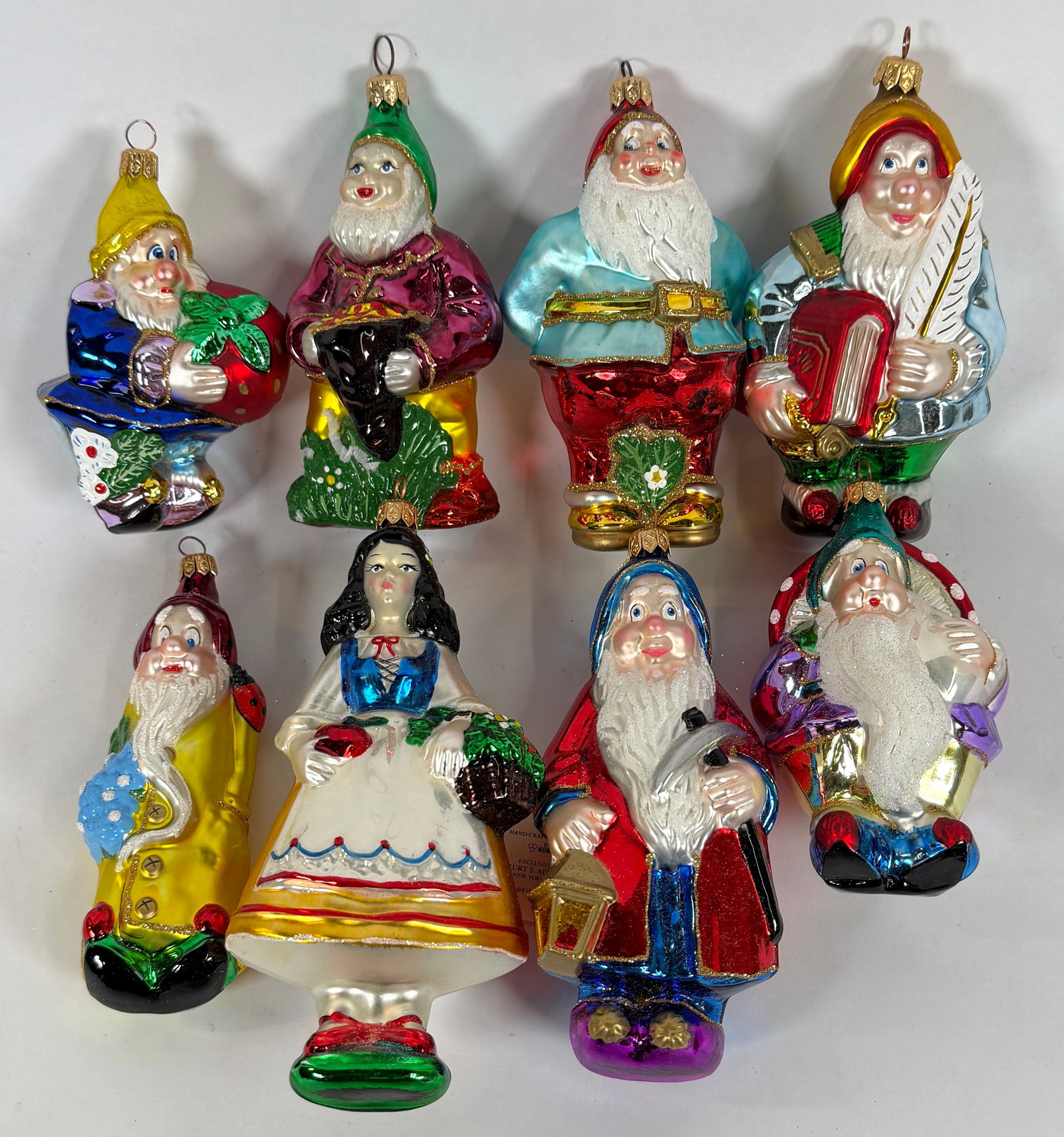 KURT S. ADLER - SNOW WHITE - SEVEN DWARVES: ADLER FOR POLONAISE COLLECTION - KOMOZJA. SNOW WHITE AND THE SEVEN DWARVES HOLIDAY ORNAMENTS. WITH BOXES