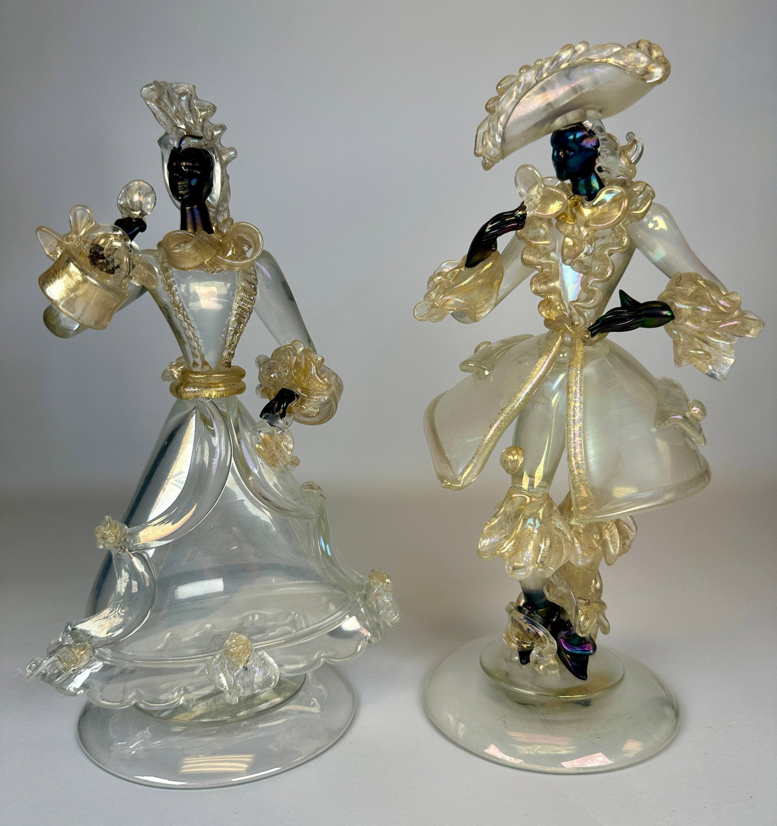 GOLDONIANI STYLE MURANO ART GLASS FIGURES (1 of 2)