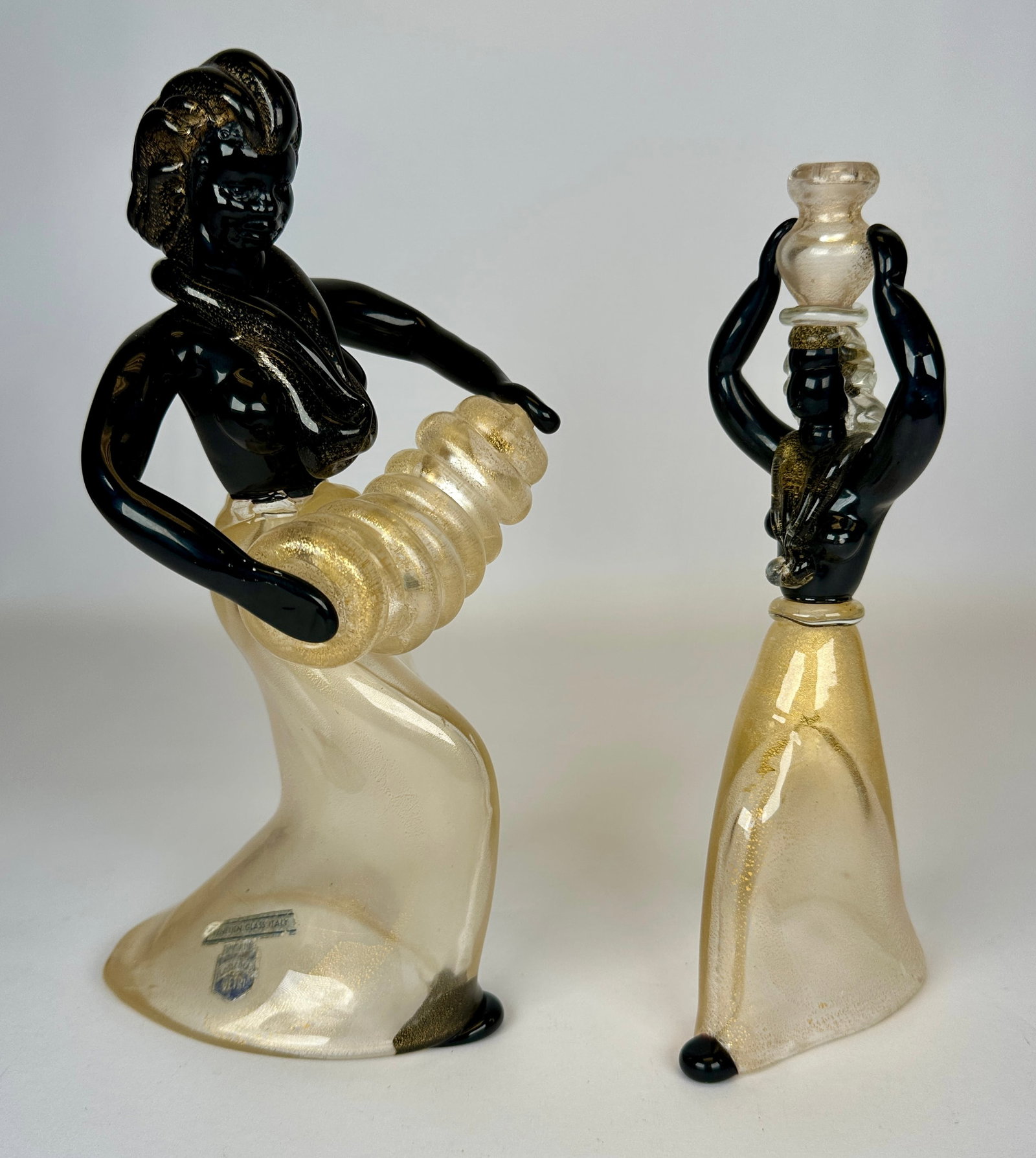 MURANO ART GLASS BLACKAMOOR FIGURES (1 of 2)